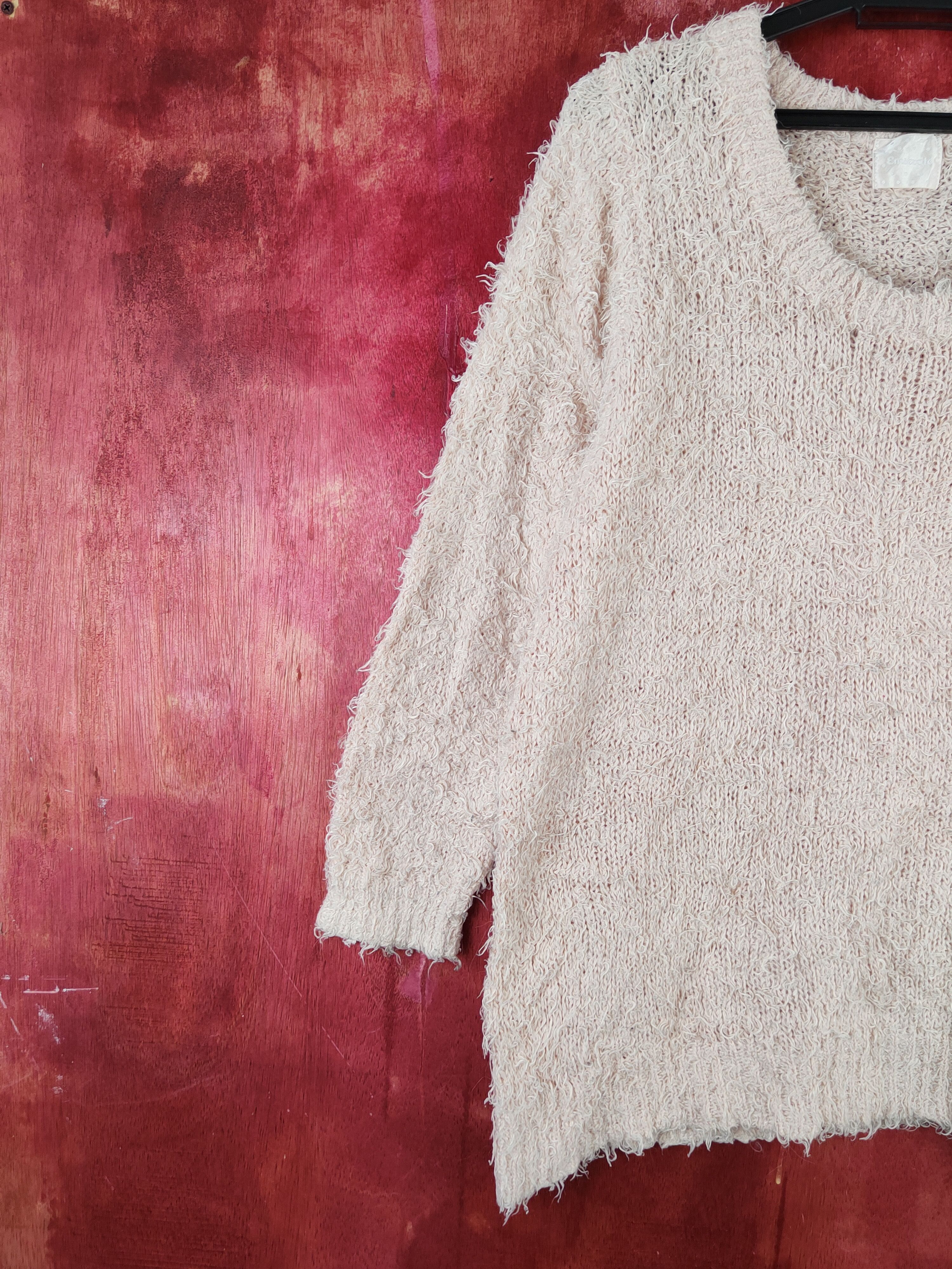 Homespun Knitwear Emsexcite Peach Shag Shaggy Fur Mohair Knitwear #S2008 Size M / US 6-8 / IT 42-44 - 3 Thumbnail