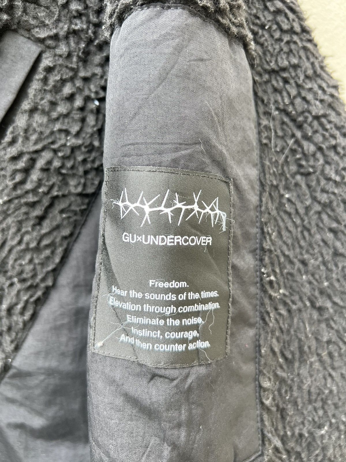 Undercover Undercover X Gu Black Hybrid Fleece Zipper Jacket Size US L / EU 52-54 / 3 - 7 Thumbnail