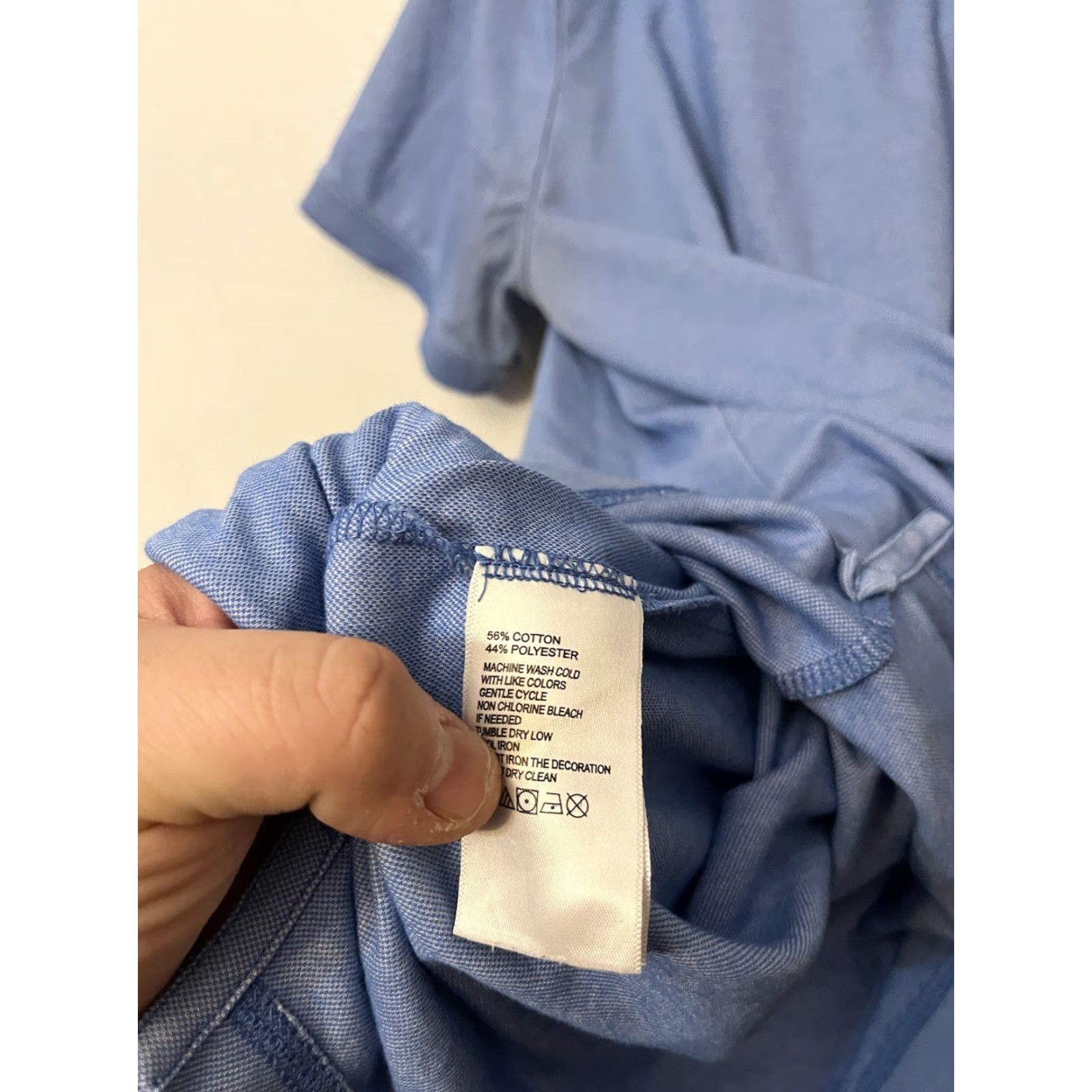 Tommy Bahama Tommy Bahama Polo Shirt Men Blue Solid Cotton Blend Short Sleeve Size M Size US M / EU 48-50 / 2 - 5 Thumbnail