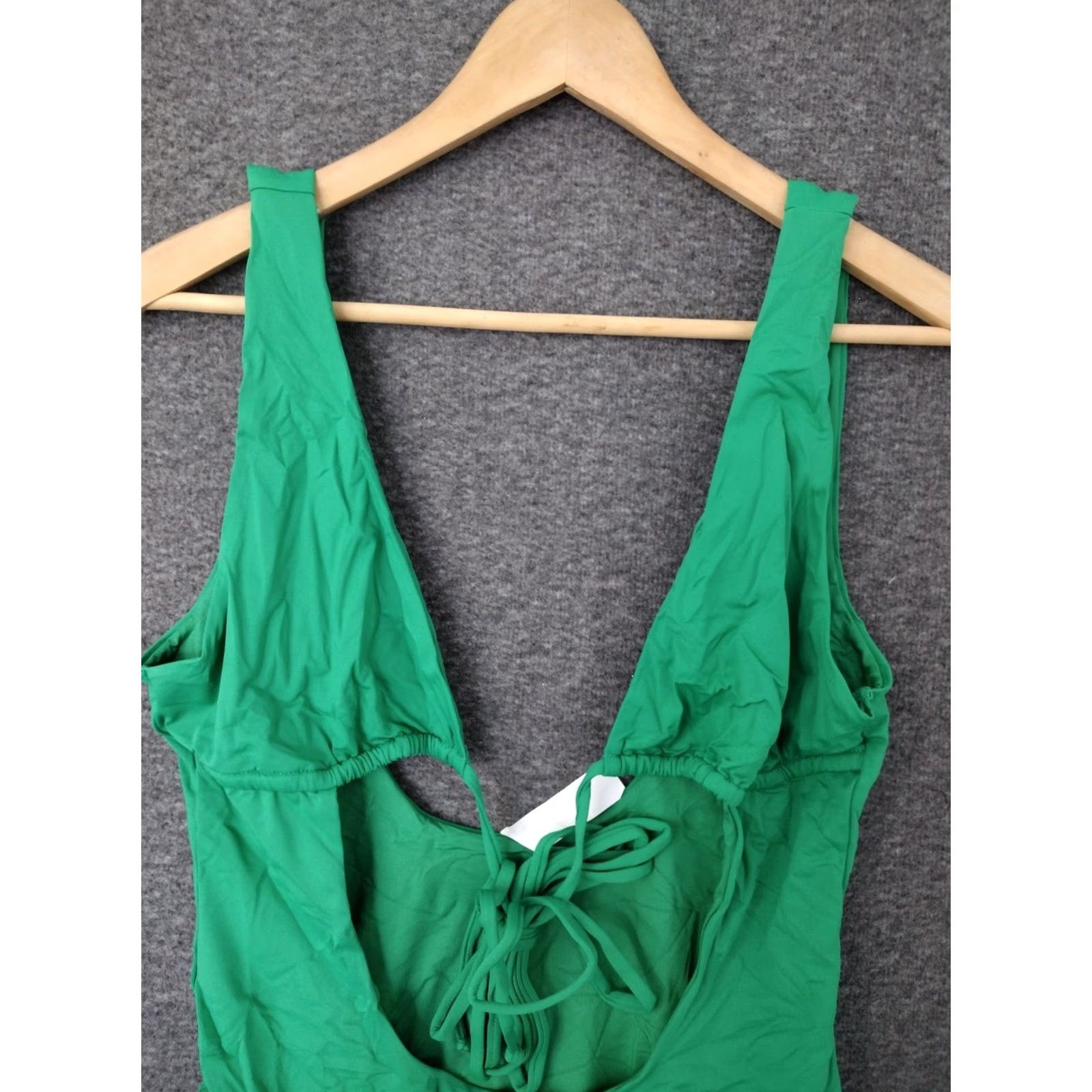 Triangl Toluca Swim One Piece Green L Women's Triangle Waist Wrap Open Tummy Size ONE SIZE - 7 Thumbnail