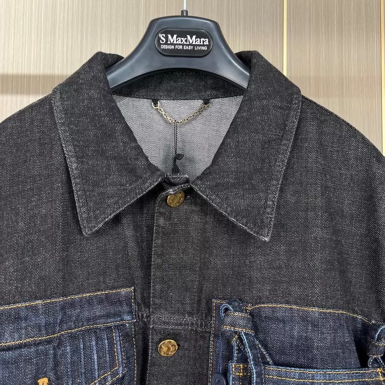 Louis Vuitton Embossed Logo Ribbon Denim Jacket