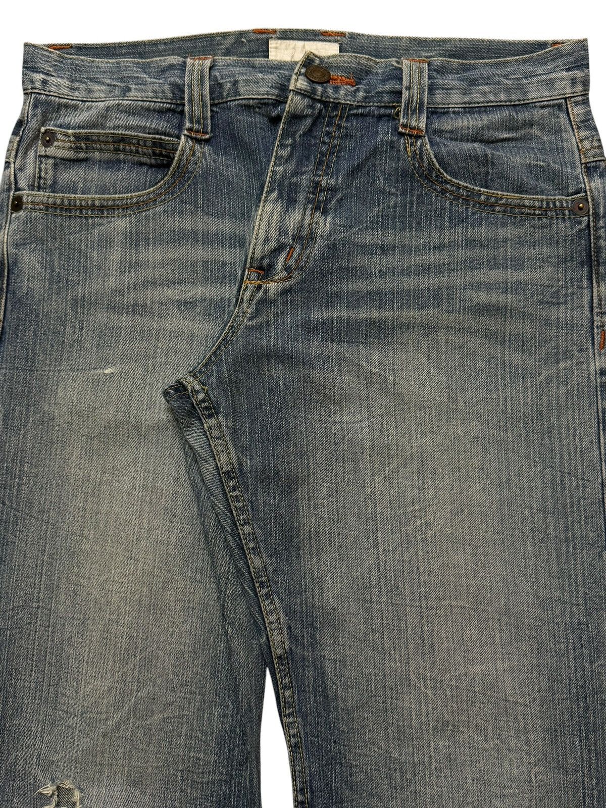 Japanese Brand Vintage Y2K Japanese Brand Blue Faded Wash Wide Leg Jeans Size US 32 / EU 48 - 3 Thumbnail