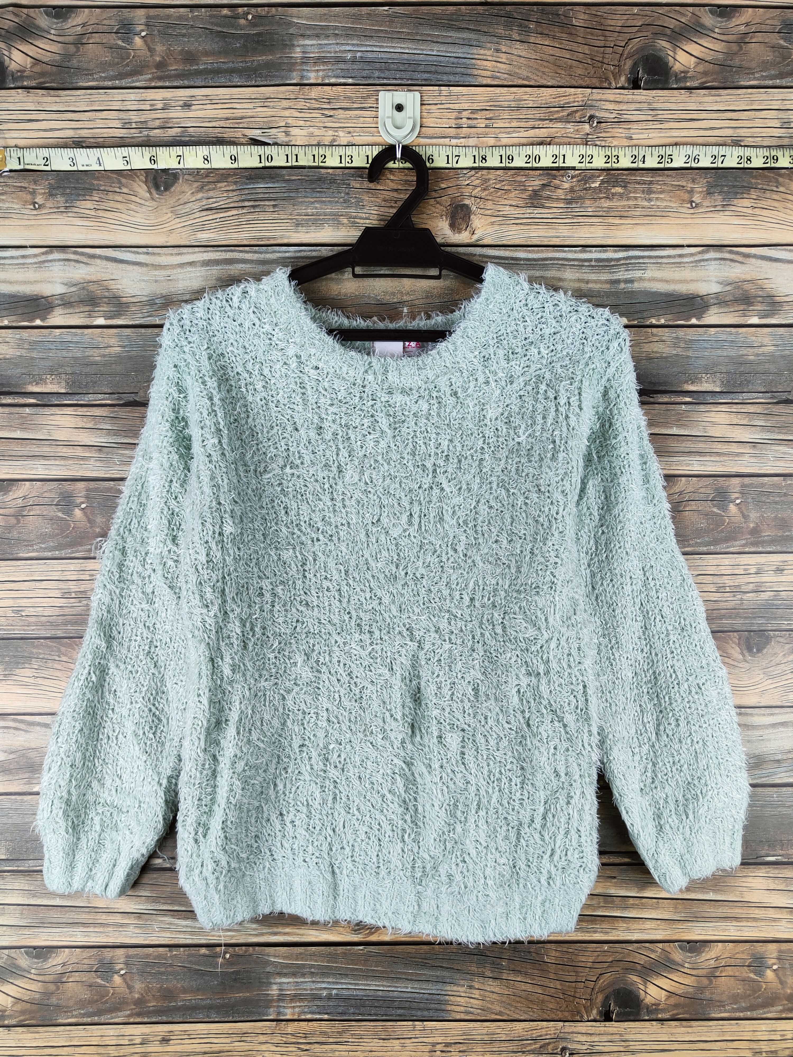Japanese Brand C.o.l.z.a Green Fur Mohair Knitwear #46-498 Size M / US 6-8 / IT 42-44 - 1 Thumbnail