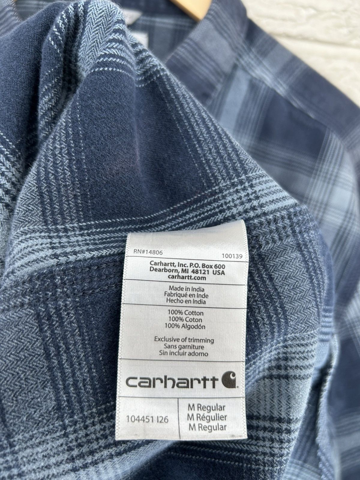 Carhartt Carhartt Blue Plaid Flannel Button Up Size US M / EU 48-50 / 2 - 9 Thumbnail