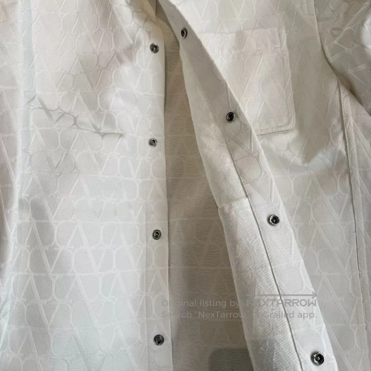 Valentino Valentino White Logo Shirt Jacket. Size US XL / EU 56 / 4 - 5 Thumbnail