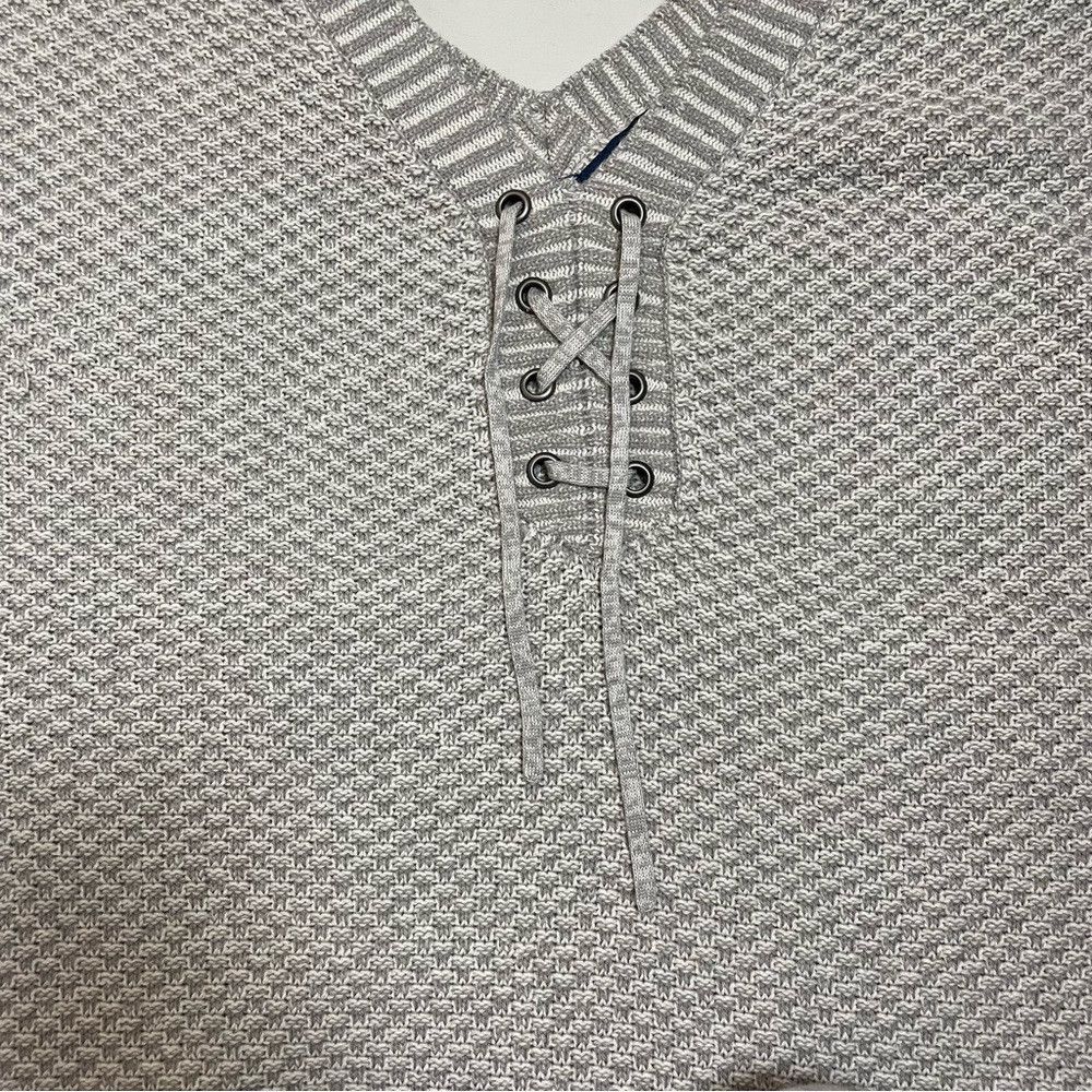 Isaac Mizrahi New Isaac Mizrahi Cotton Lace up Grey Poncho Top Size L Size L / US 10 / IT 46 - 9 Thumbnail