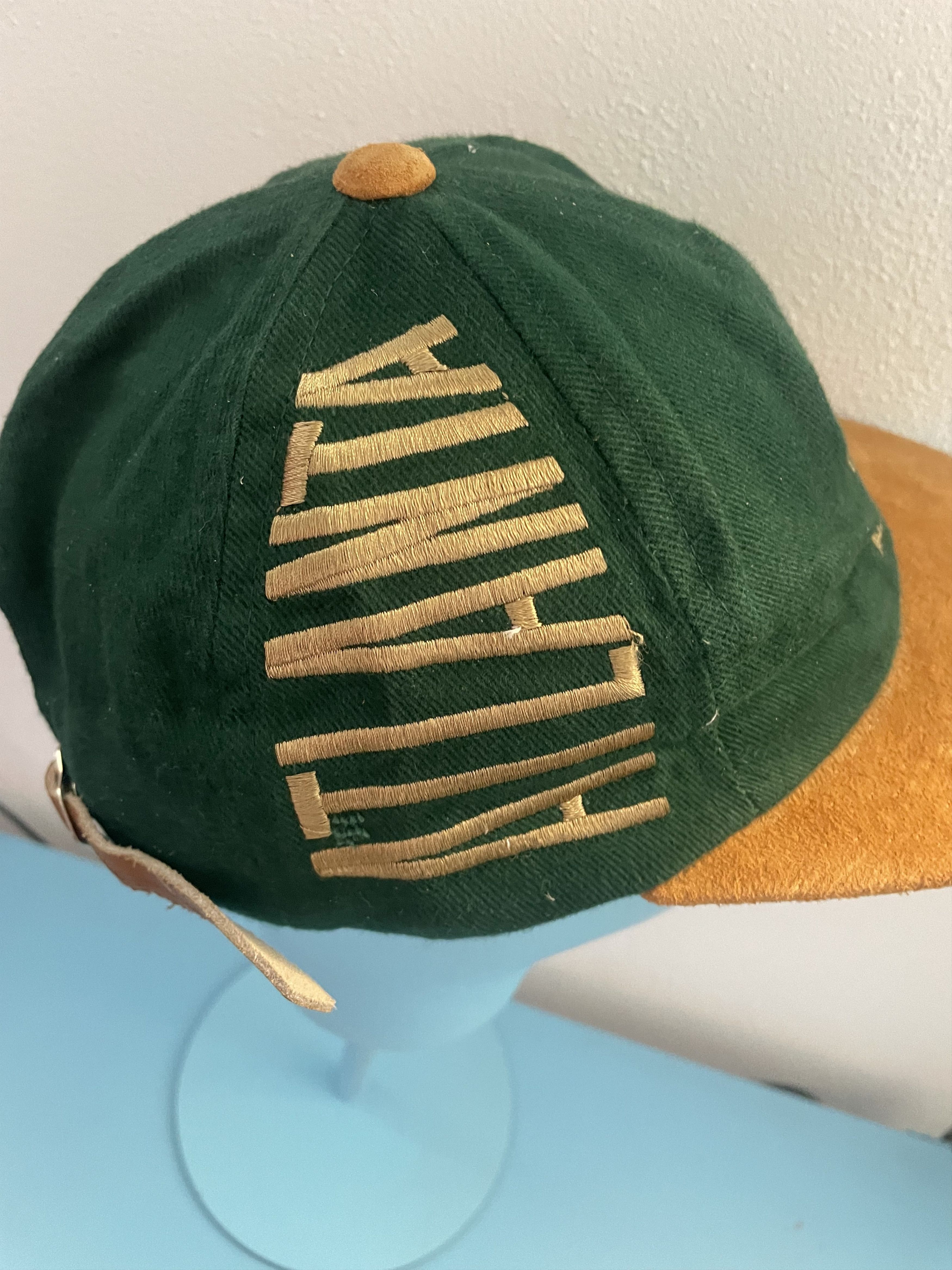 Vintage Atlanta 1996 Olympics Suede Brim Cap Green Tan Size ONE SIZE - 3 Thumbnail