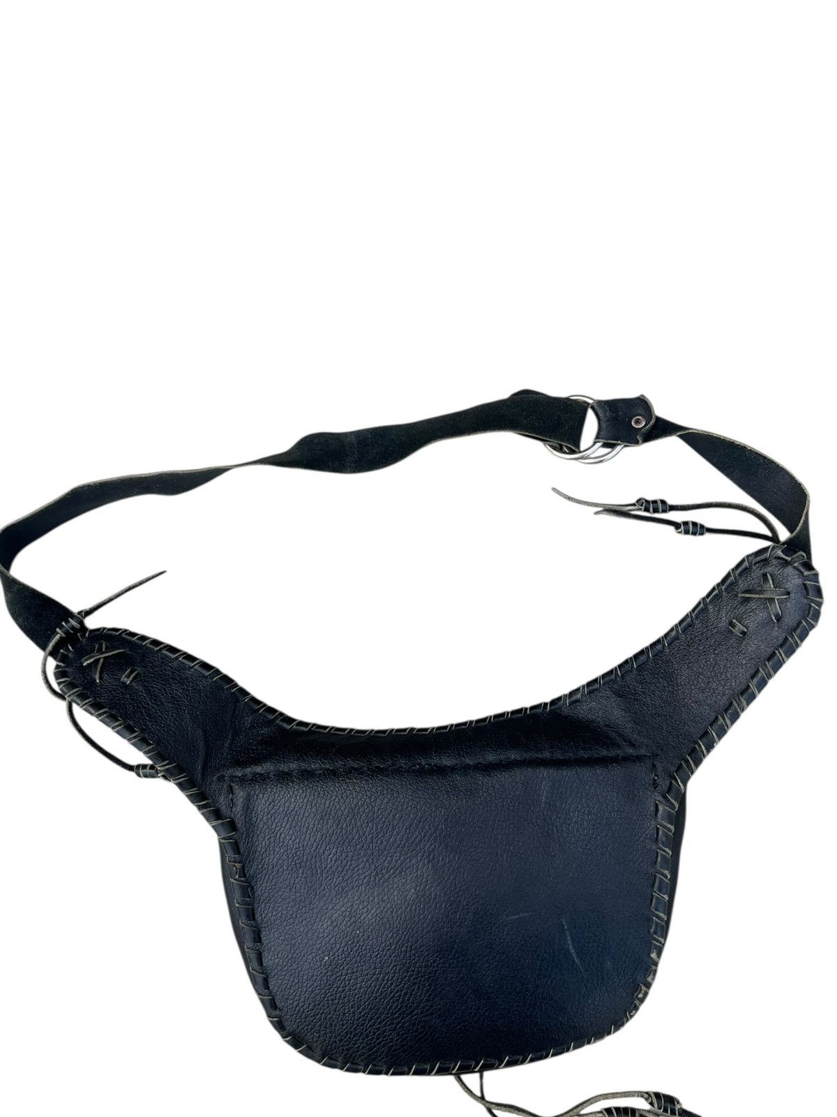 KMRii Vintage Unknown Japan Hybrid Leather Fur Native Chest Bag Size ONE SIZE - 15 Thumbnail