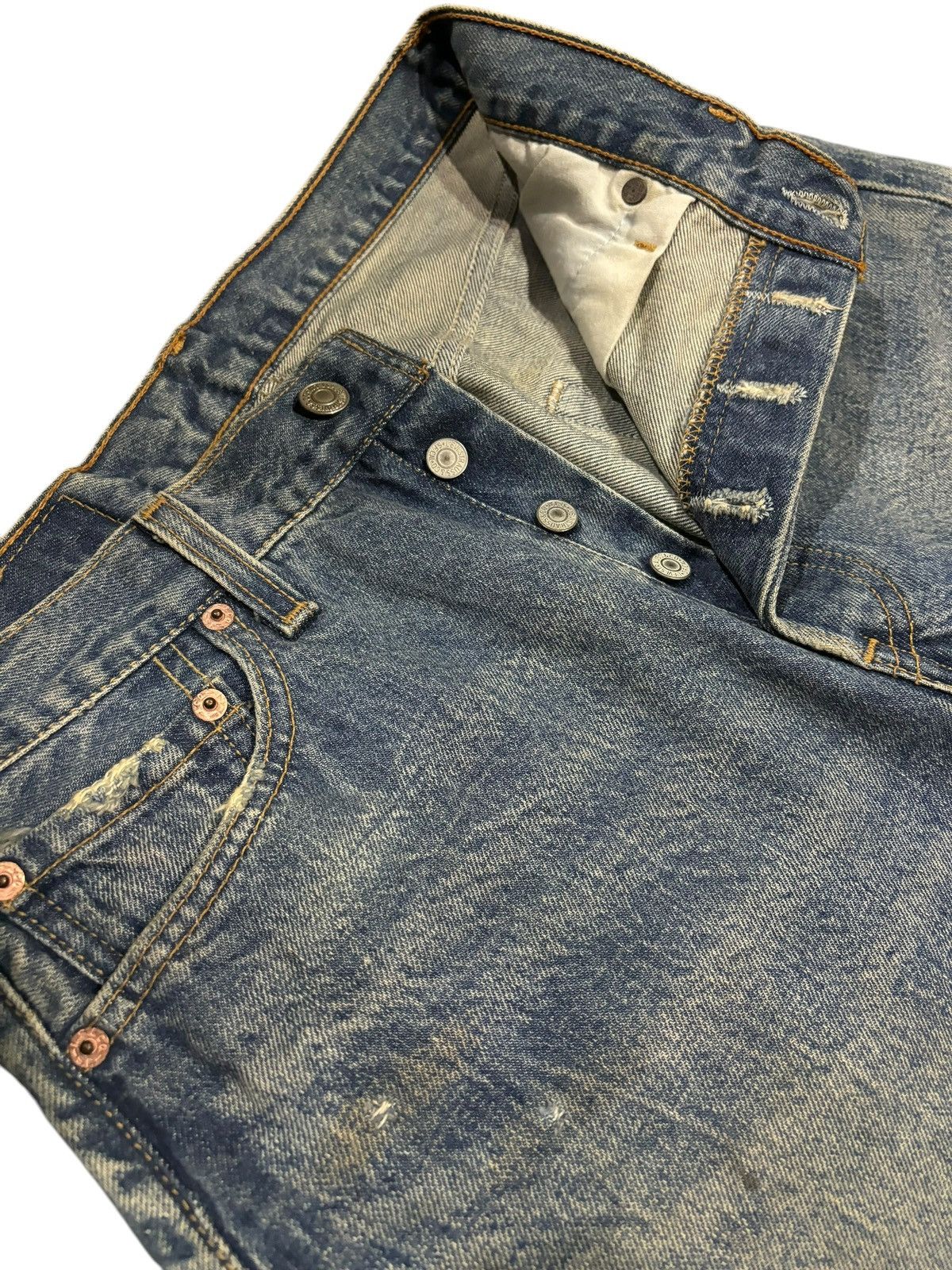 Levi's Y2k Vintage Levi’s Lot 501 Faded Straight Cut Jeans Size US 30 / EU 46 - 5 Thumbnail