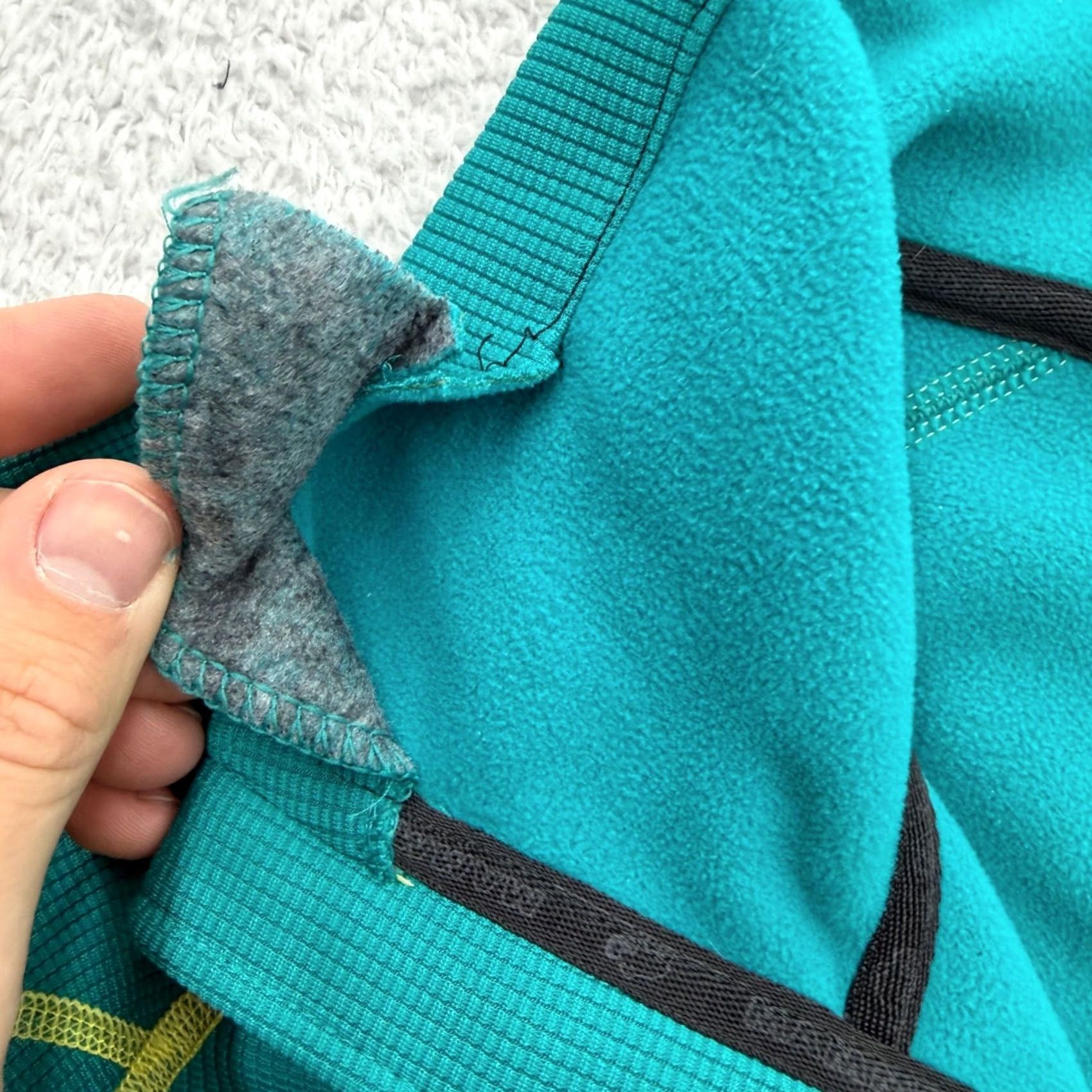 Mammut Mammut Womens Teal Lime Green Full Zip Grid Fleece Jacket L Hiking Gorpcore Size L / US 10 / IT 46 - 4 Thumbnail