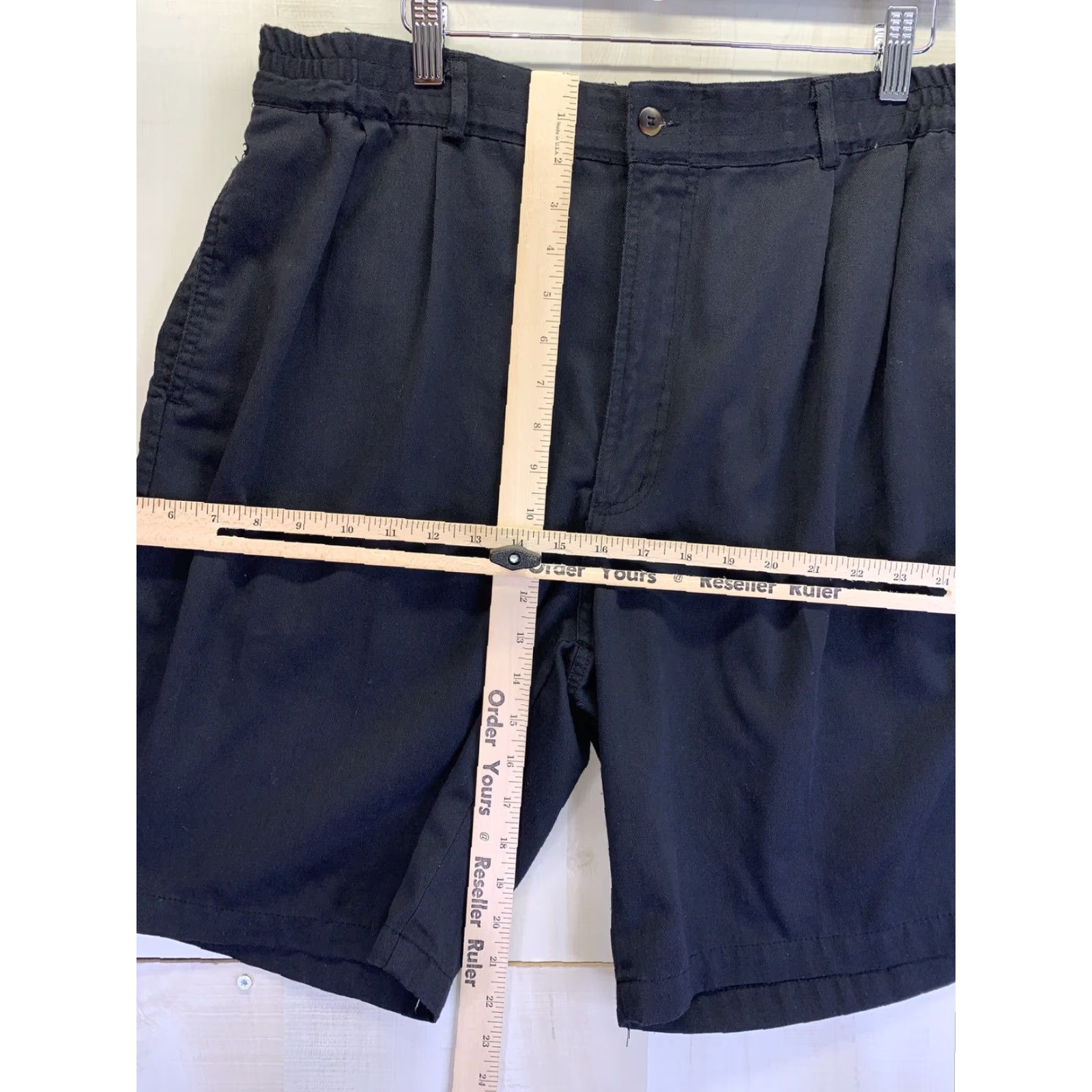 Bugle Boy VINTAGE Bugle Boy Mens Bermuda Shorts Black Pleated Front 36 Regular 9in Inseam 1980-90s 90s Logo Accents Size US 36 / EU 52 - 3 Thumbnail