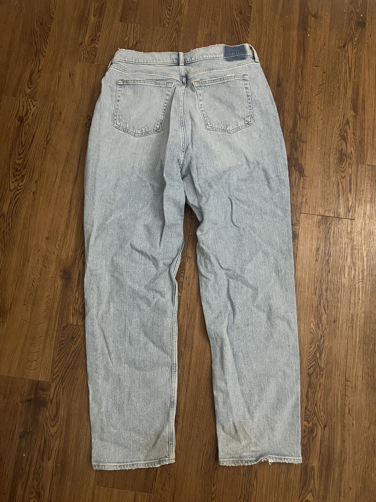 American Eagle Outfitters American Eagle The Dad High Rise Light Wash Jeans Size 33" - 3 Thumbnail