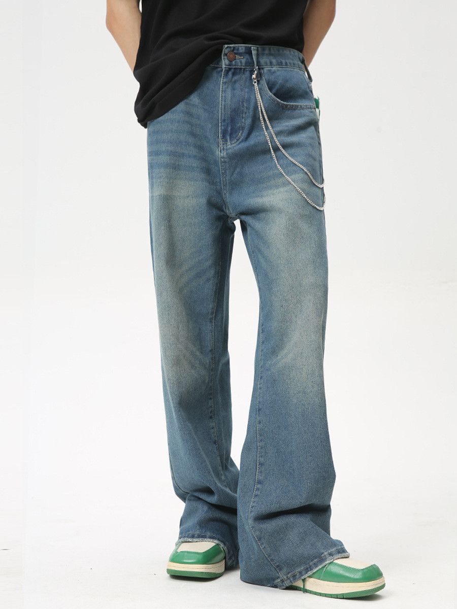Japanese Brand Retro loose straight leg wide leg jeans Size US 32 / EU 48 - 3 Thumbnail