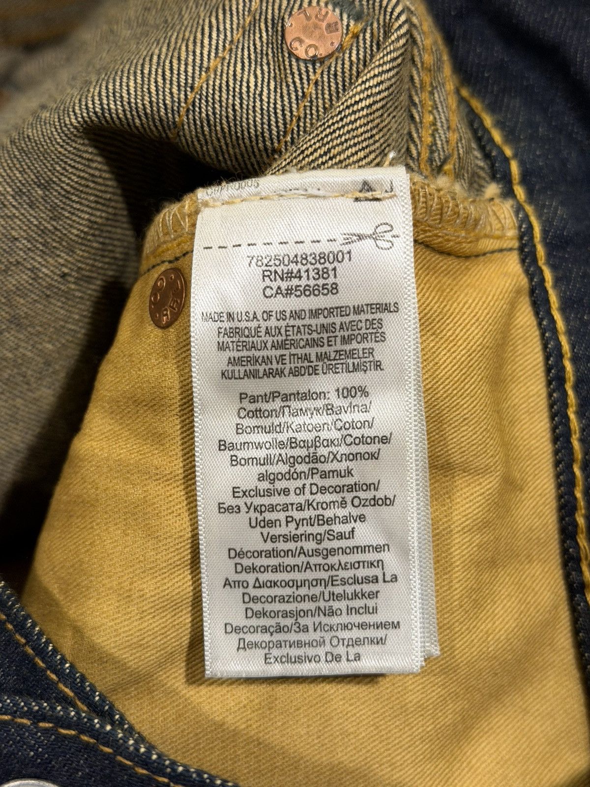 RRL Ralph Lauren RRL Ralph Lauren Slim Fit Rinse Selvedge Raw Jeans Size US 34 / EU 50 - 11 Thumbnail