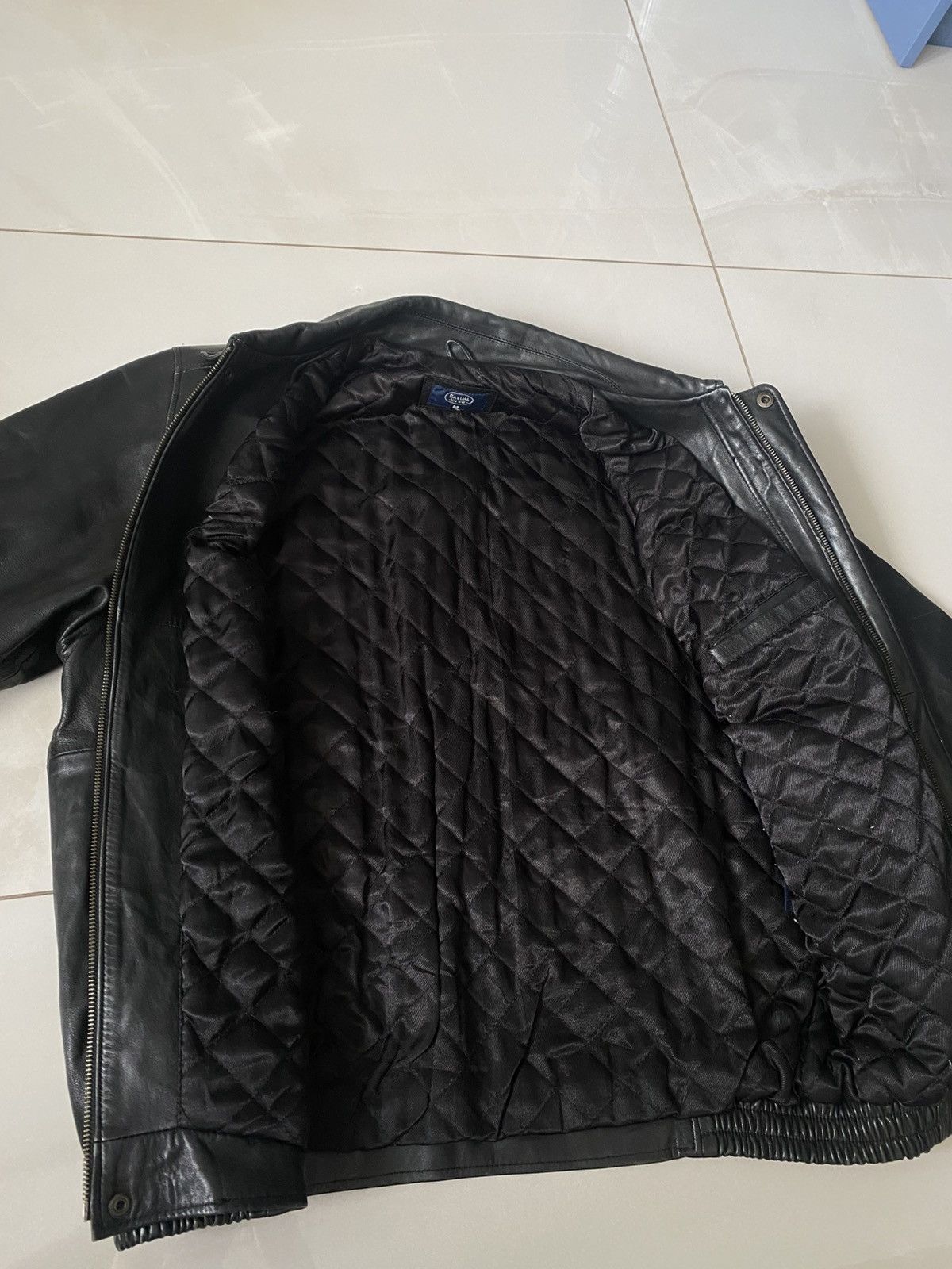 Genuine Leather Vintage 90s Black Leather Jacket Size US L / EU 52-54 / 3 - 5 Thumbnail