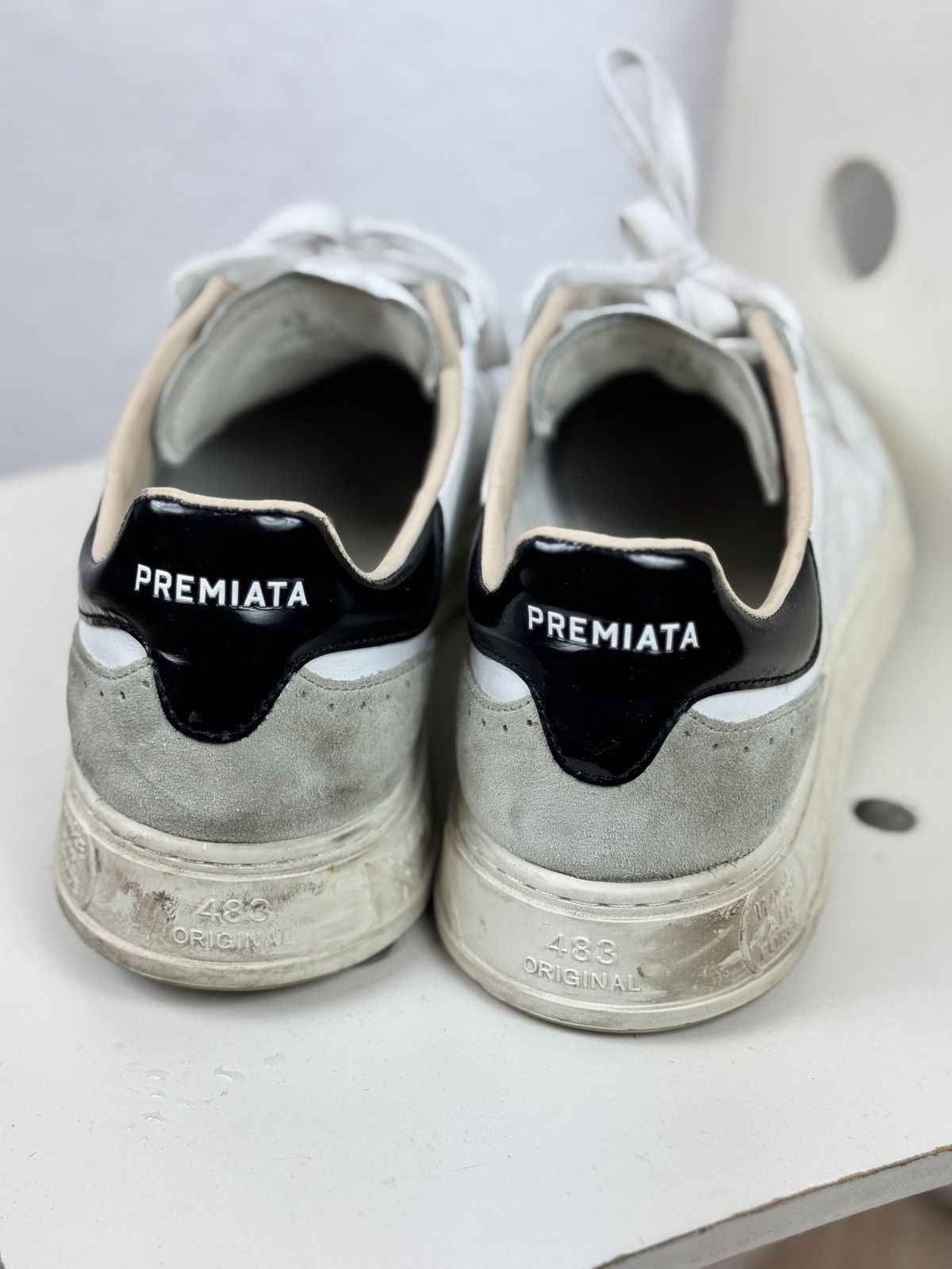 Premiata Men’s PREMIATA QUINN VAR.5254 White Leather Sneakers Size 43 Size US 9 / EU 42 - 6 Thumbnail