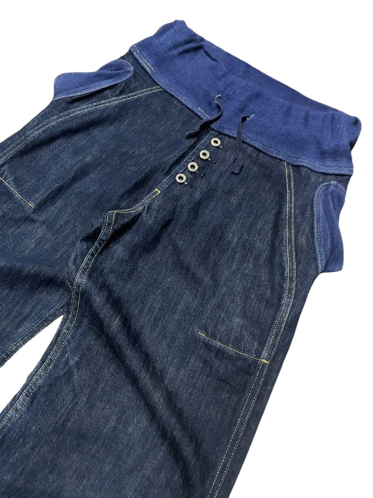 Kapital × Kapital Kountry Kapital Sarouel Mens Wide Leg Indigo Denim Pants Size US 30 / EU 46 - 4 Thumbnail
