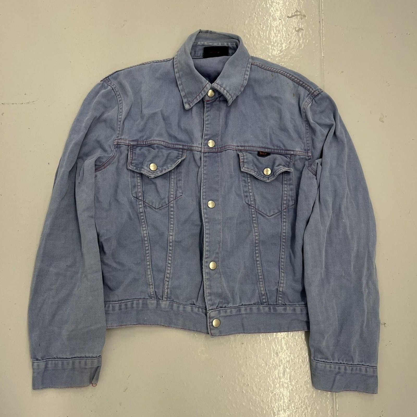 Other Vintage 70s Twister Blue Western Snap Denim Jacket Size L / US 10 / IT 46 - 1 Thumbnail