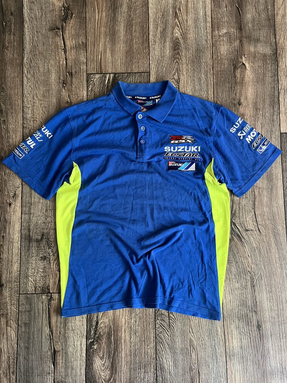Formula 1 × Vintage Vintage Suzuki Team F1 Formula Uno Polo Shirt Button Up Size US M / EU 48-50 / 2 - 1 Thumbnail