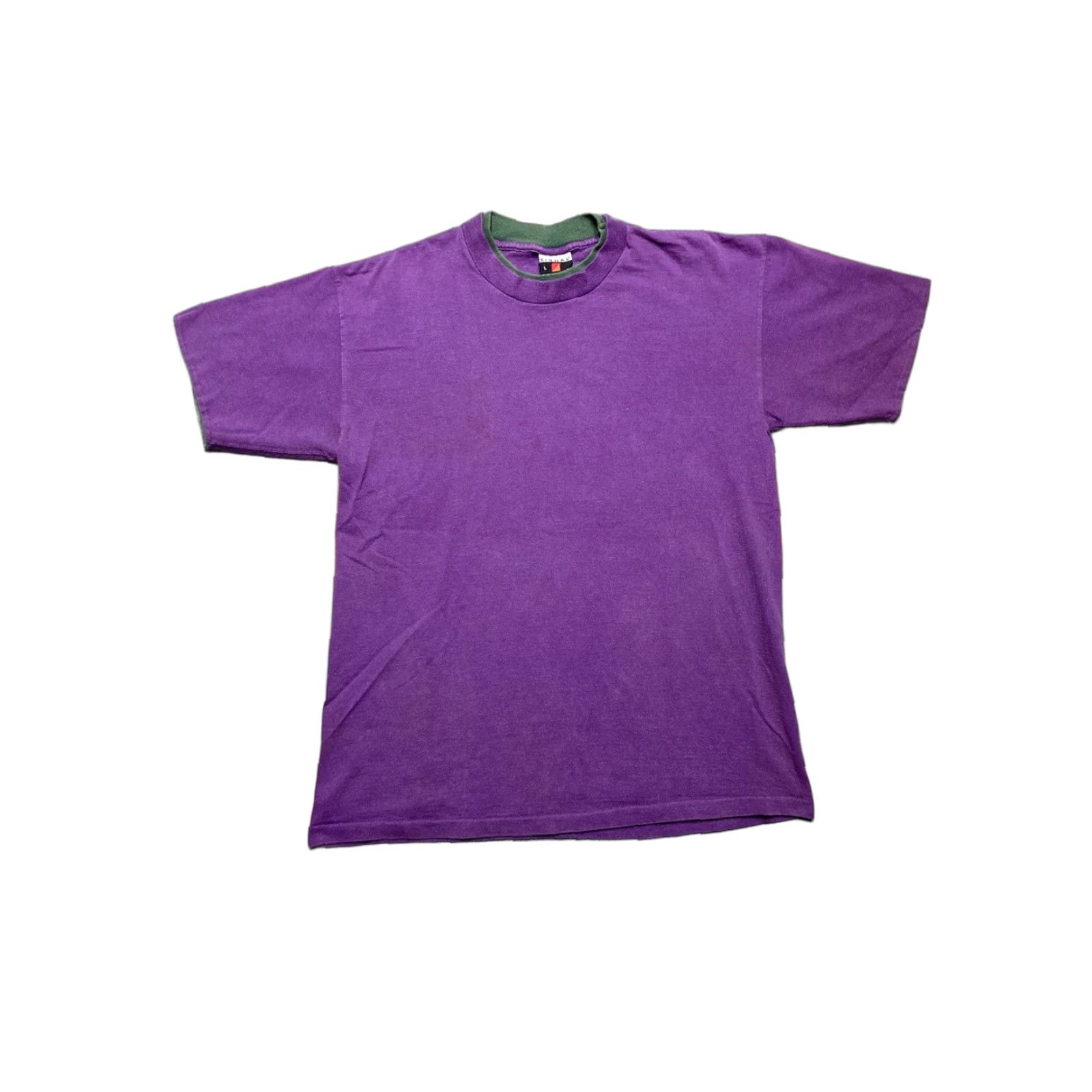 Vintage VINTAGE Signal T-Shirt Men L Purple Cotton USA made 80s 90s blank sports Green 90s Shirt Mens Size US L / EU 52-54 / 3 - 1 Thumbnail