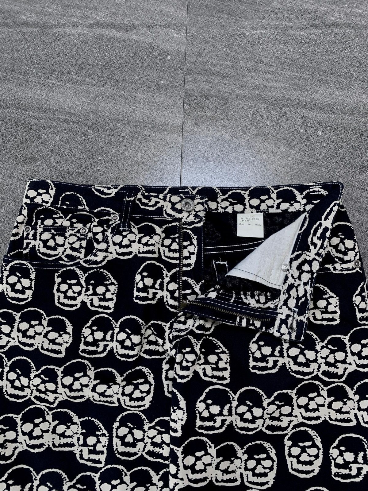 Hysteric Glamour 90s Skull Printed Denim Pants Size US 30 / EU 46 - 4 Thumbnail
