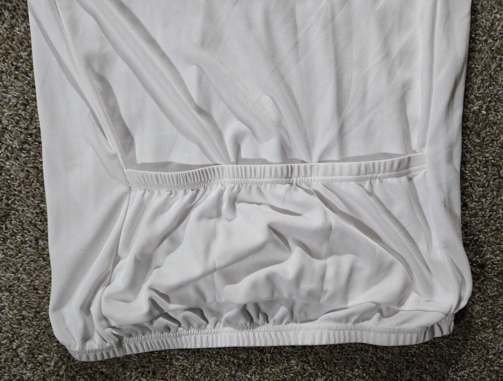 Designer White Spotti Bicycle Jersey With Back Pockets Size 2XL Size ONE SIZE - 9 Thumbnail