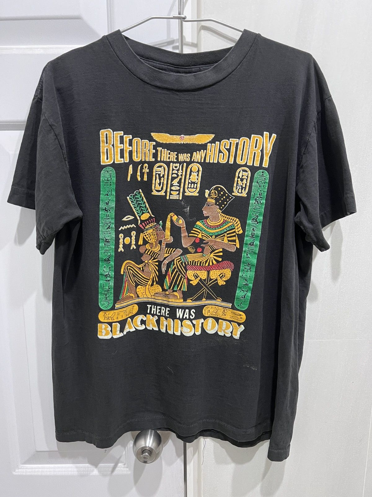 Rap Tees × Vintage Vintage 90s There Was Black History Queens of Ancient Faded Size US L / EU 52-54 / 3 - 1 Thumbnail
