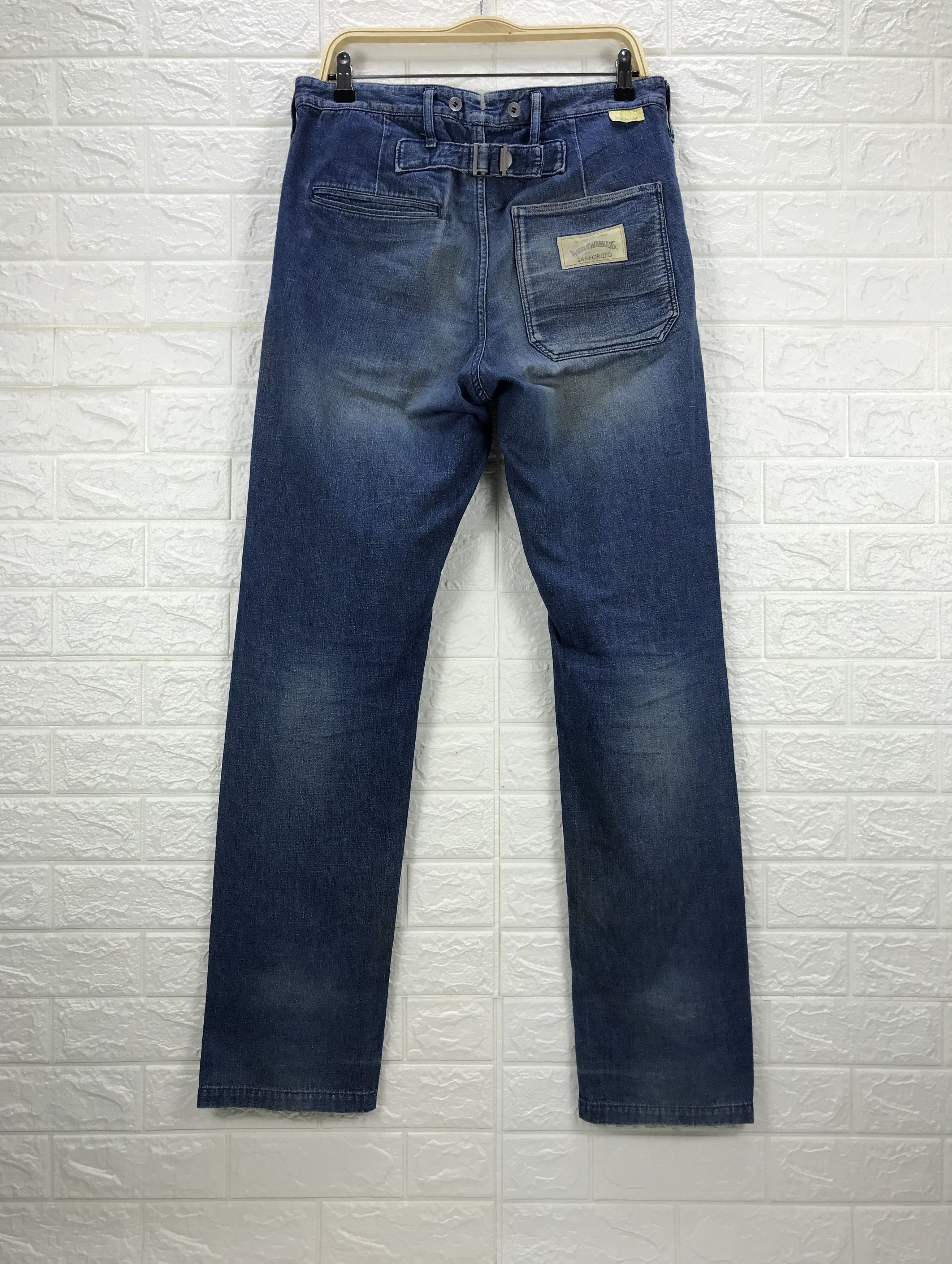 Big John Vintage Big John Buckle Back Distressed Jeans Size US 32 / EU 48 - 1 Thumbnail