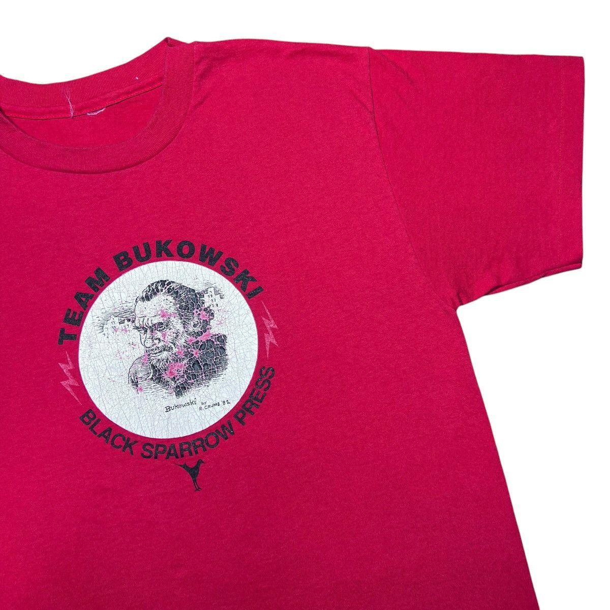 Vintage Vtg 1982 Team Bukowski Robert Crumb Black Sparrow Press Tee Size US L / EU 52-54 / 3 - 7 Thumbnail