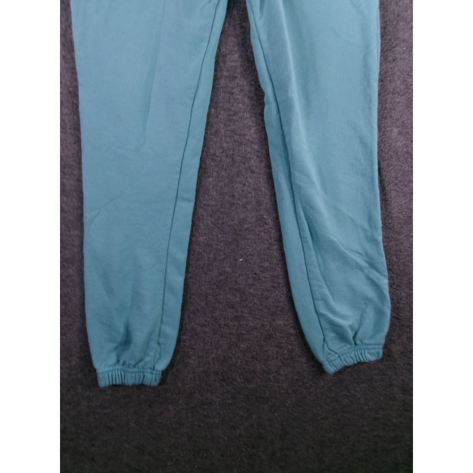Vintage PULL BEAR Sweatpants Womens XS Teal Jogger Elastic Waist Drawstring Pockets Size 26" / US 2 / IT 38 - 3 Thumbnail