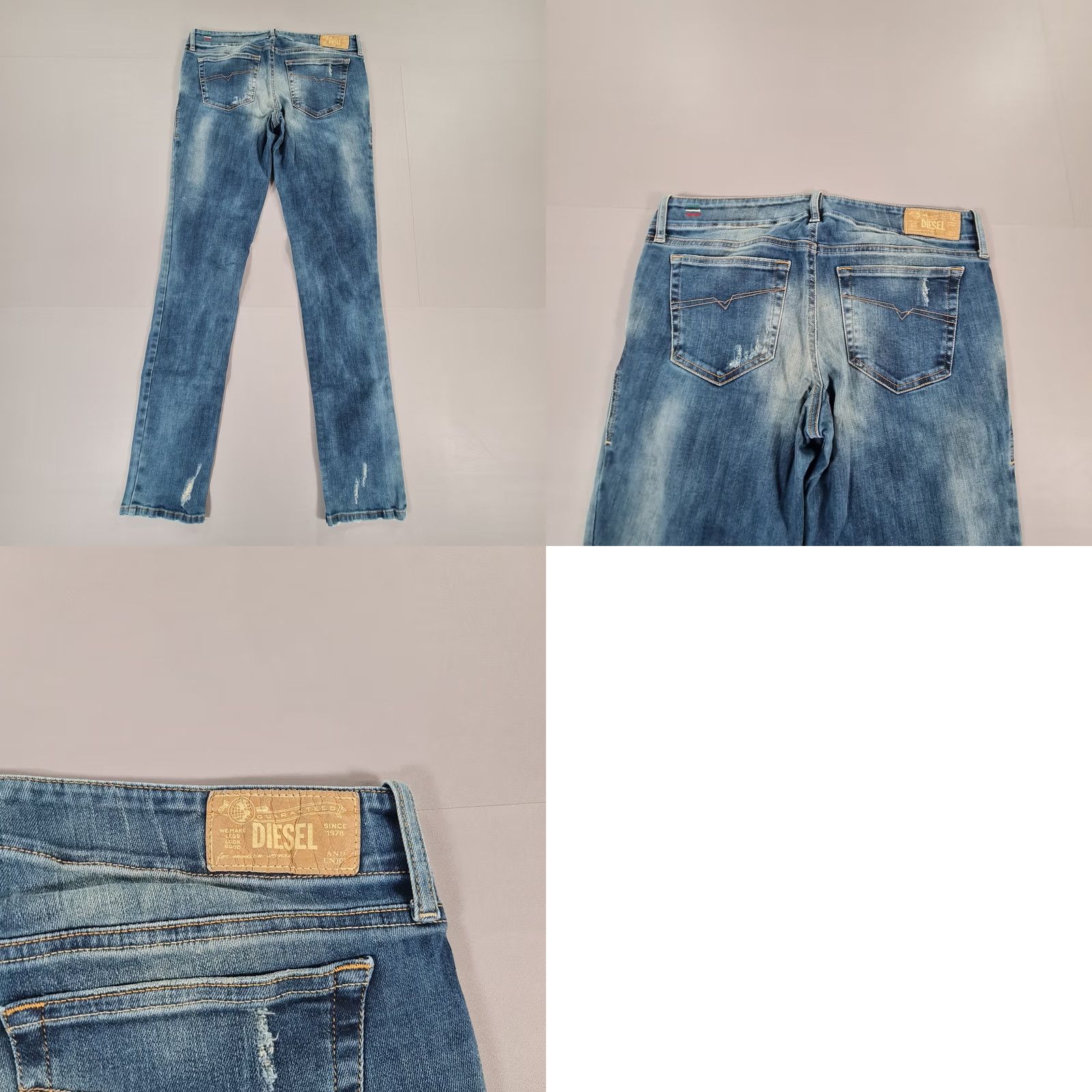 Diesel VINTAGE Diesel Womens Jeans Blue W31 L32 Grupee Super Slim Skinny Fit Low Rise 0826N Size 24" / US 00 / IT 34 - 9 Thumbnail