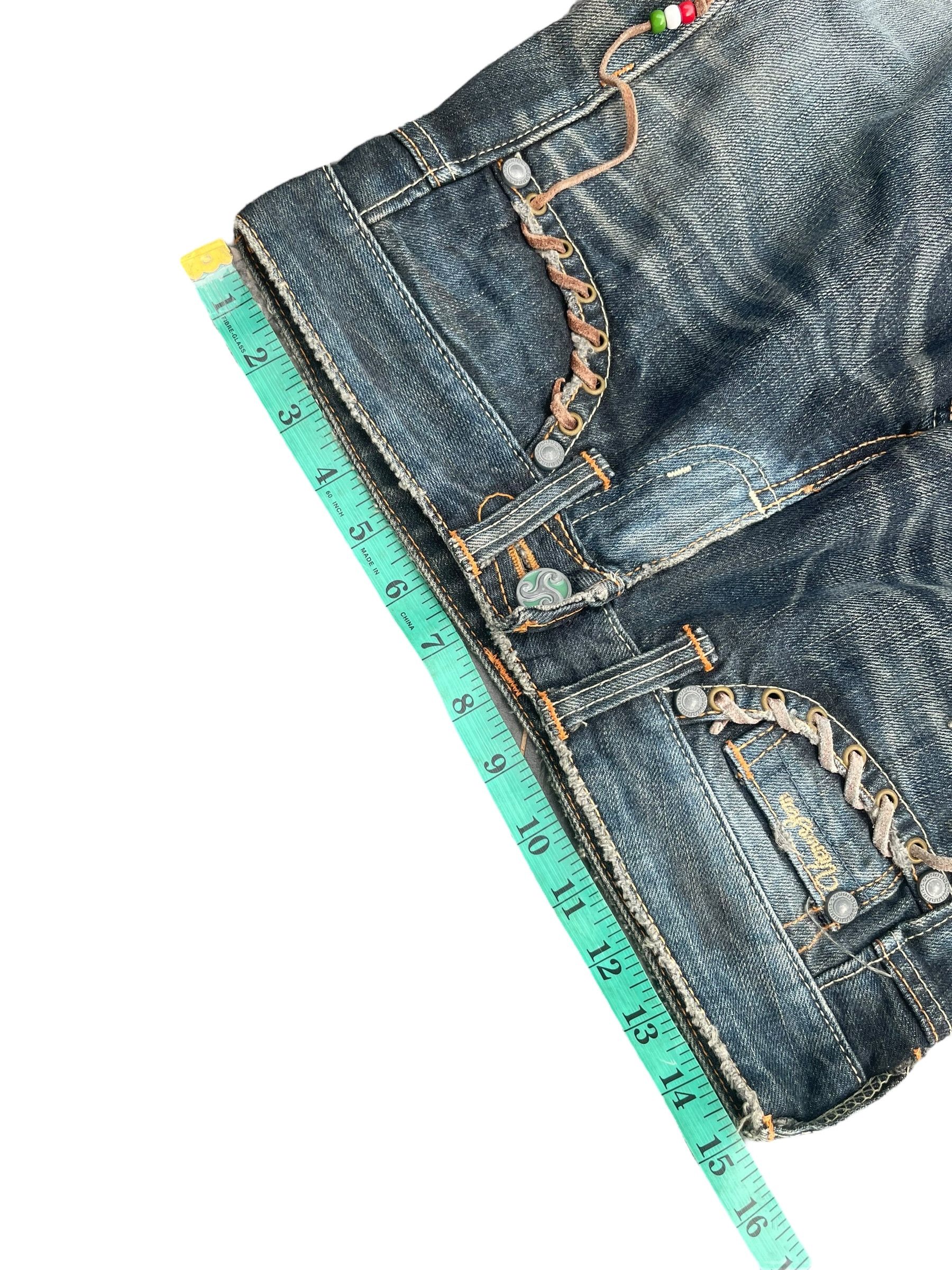 Edwin Vintage Flare Venus Jeans Distresed Denim Size 29" - 7 Thumbnail