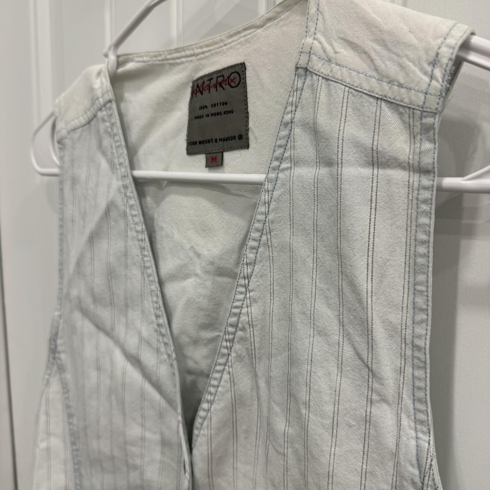 LOST INTRICACY Vintage Intro Pinstripe Vest Medium Size M / US 6-8 / IT 42-44 - 5 Thumbnail