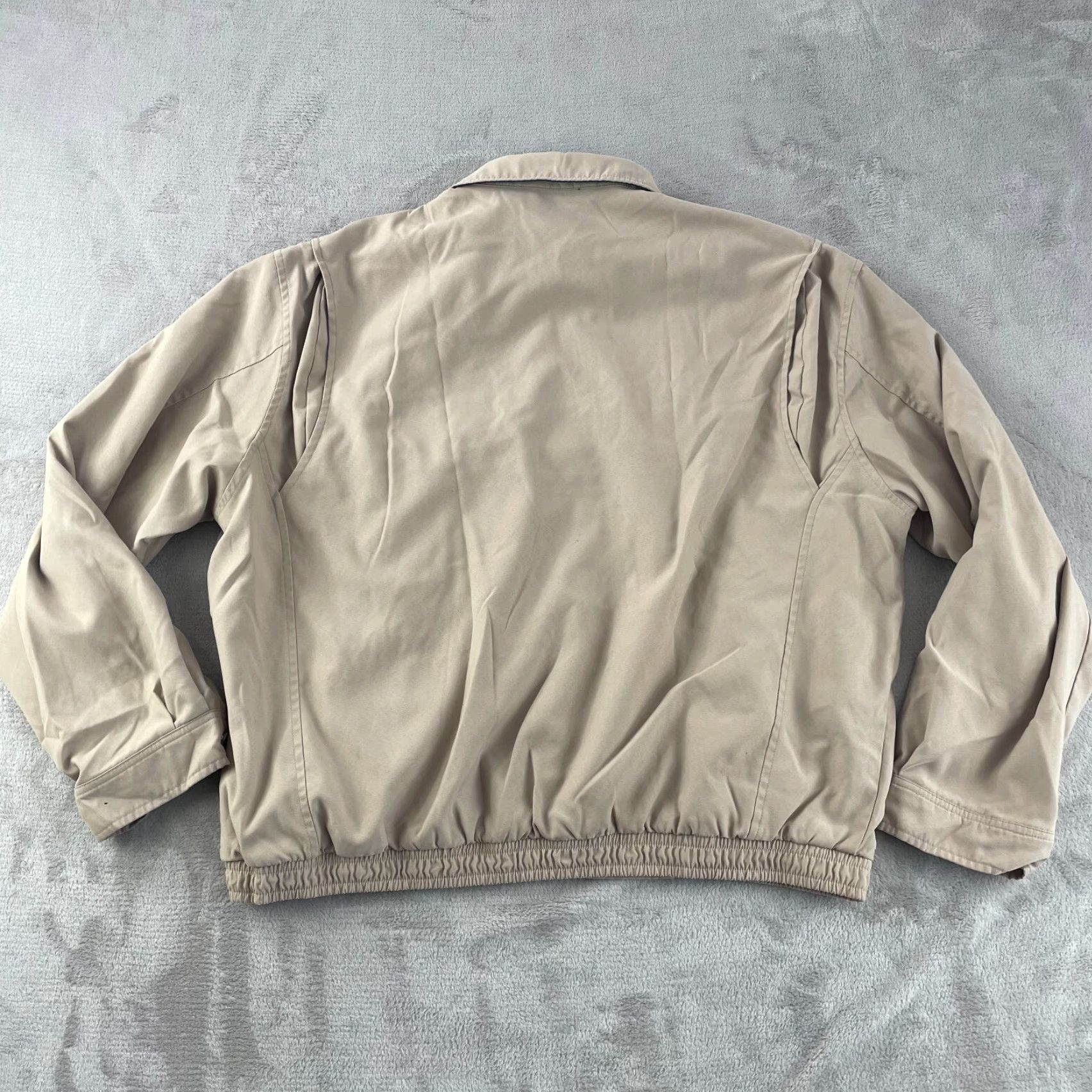 Polo Ralph Lauren Vintage Polo Ralph Lauren Bomber Jacket Men XL Beige Flannel Lined Zip Bi-Swing Chinstrap Embroidered Logo Zipper Mens Size US XL / EU 56 / 4 - 7 Thumbnail
