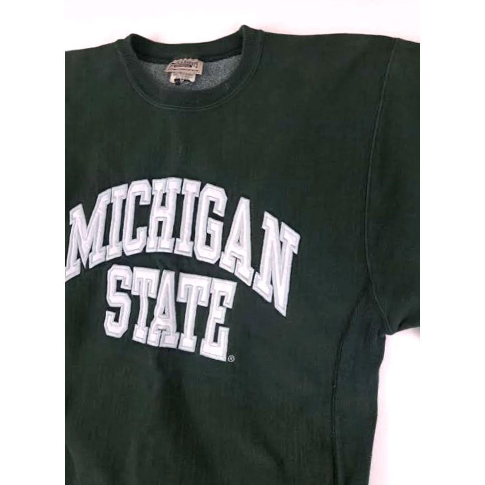 Vintage VINTAGE Michigan State Basketball Reverse Weave Sweatshirt Steve & Barry Unisex Adults M Green Pullover College Mens Size US M / EU 48-50 / 2 - 5 Thumbnail