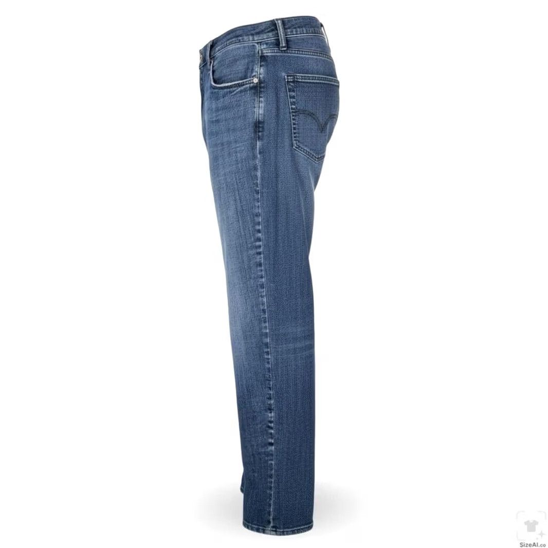 Lucky Brand Lucky Brand 221 Original Straight Jeans Mens 40x32 Blue Medium Wash Zip Fly Regular Rise 5-Pocket Denim Stonewashed Cotton Elastodiene Size US 40 / EU 56 - 3 Thumbnail