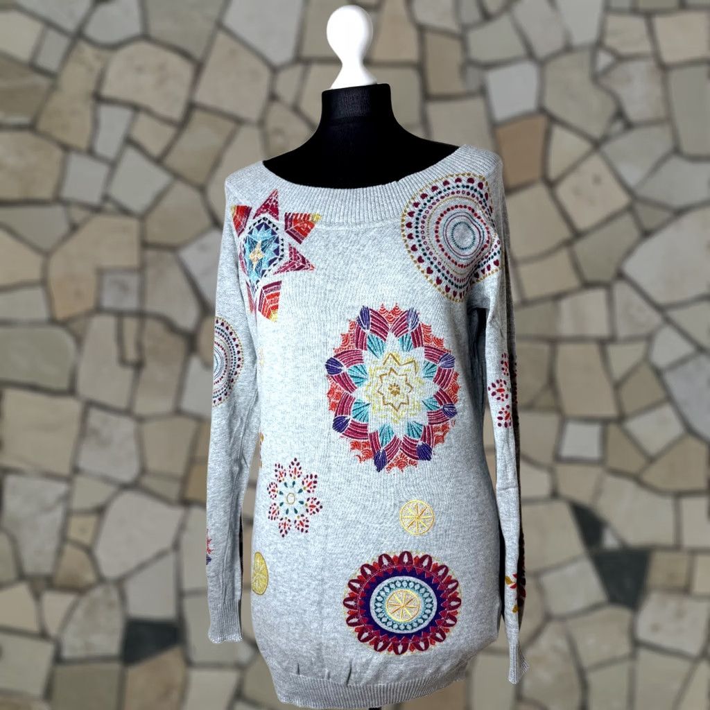 Desigual Desigual 2XL Jumper Pullover Womens Grey XXL Sweater Size XXL / US 16-18 / IT 52-54 - 1 Thumbnail