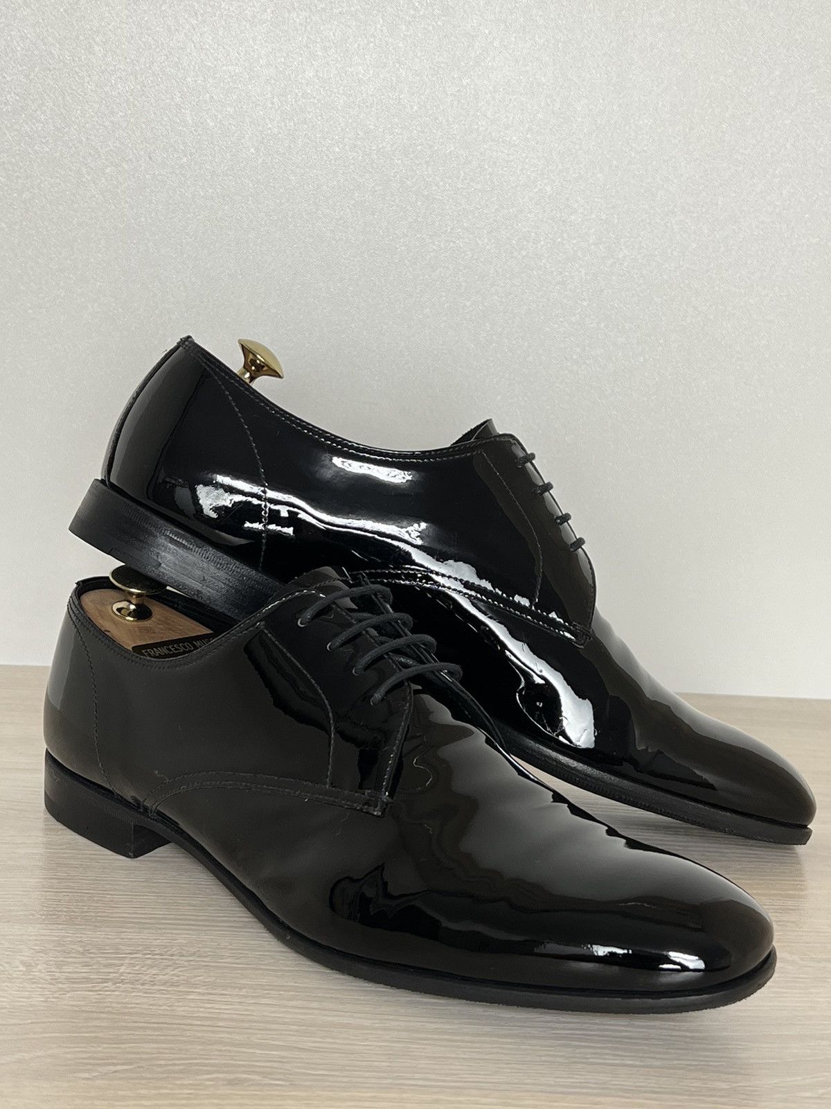 PRADA MILANO Derby Shoes Patent Leather Men’s