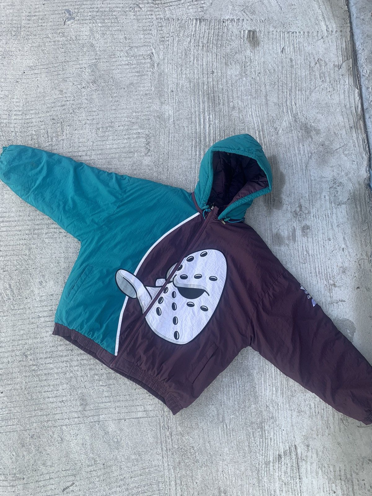 Mighty Ducks Starter jacket full zip Large Big Logo Vintage