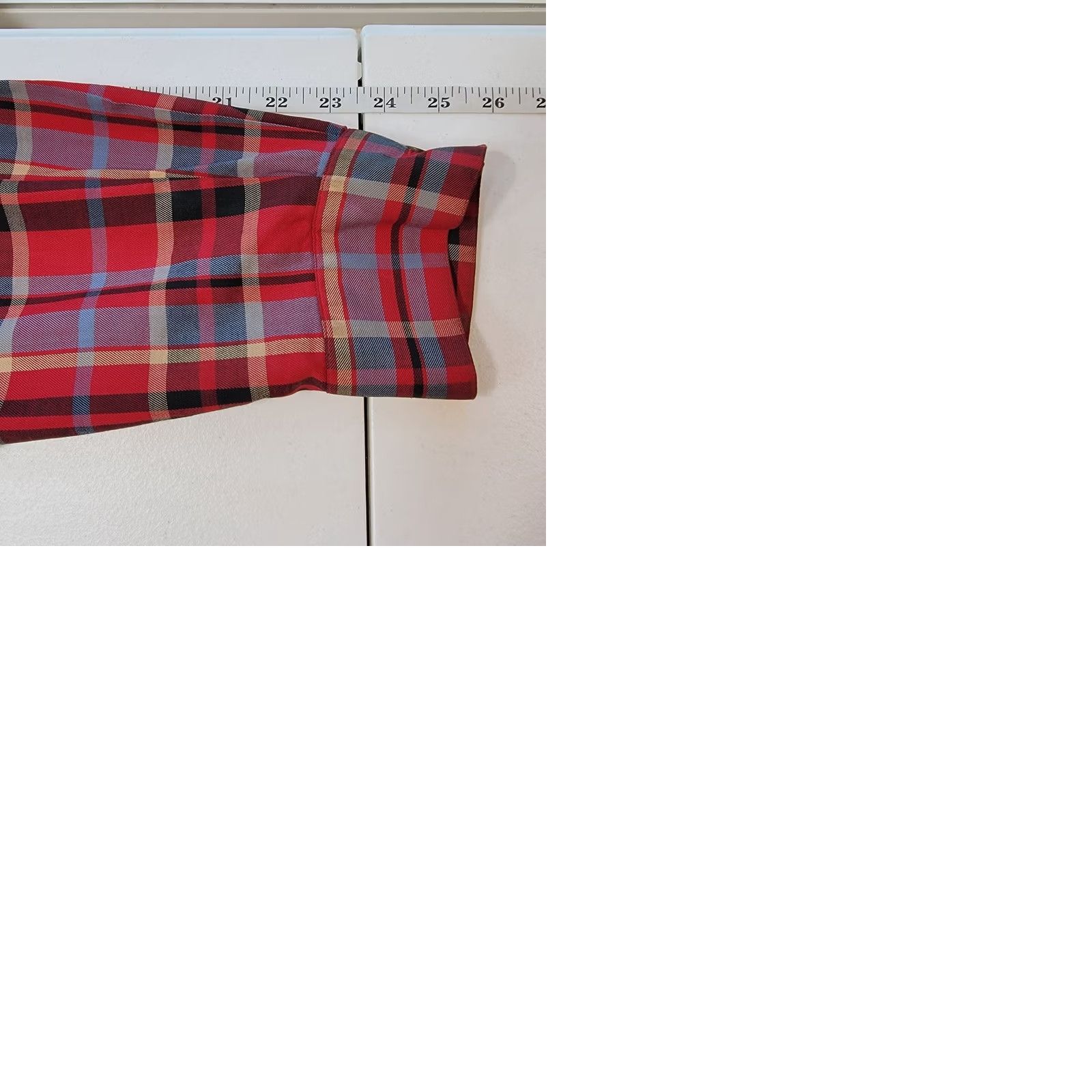 Vintage Stain Resistant Red Plaid Button Shirt Womens 3X Pockets Long Sleeve Tunic Size XXL / US 16-18 / IT 52-54 - 9 Thumbnail