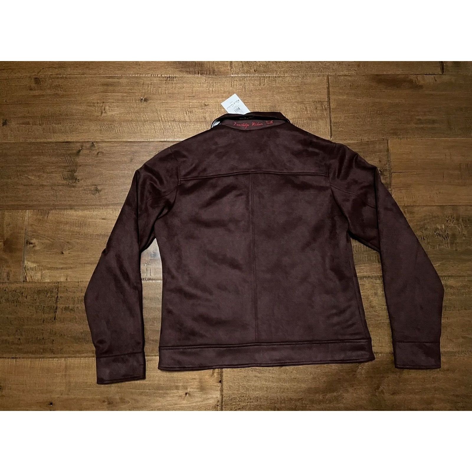 Robert Graham Robert Graham Suede Trucker Jacket Men's Small Mahogany Vegan RGF23R77 New! Size US S / EU 44-46 / 1 - 5 Thumbnail