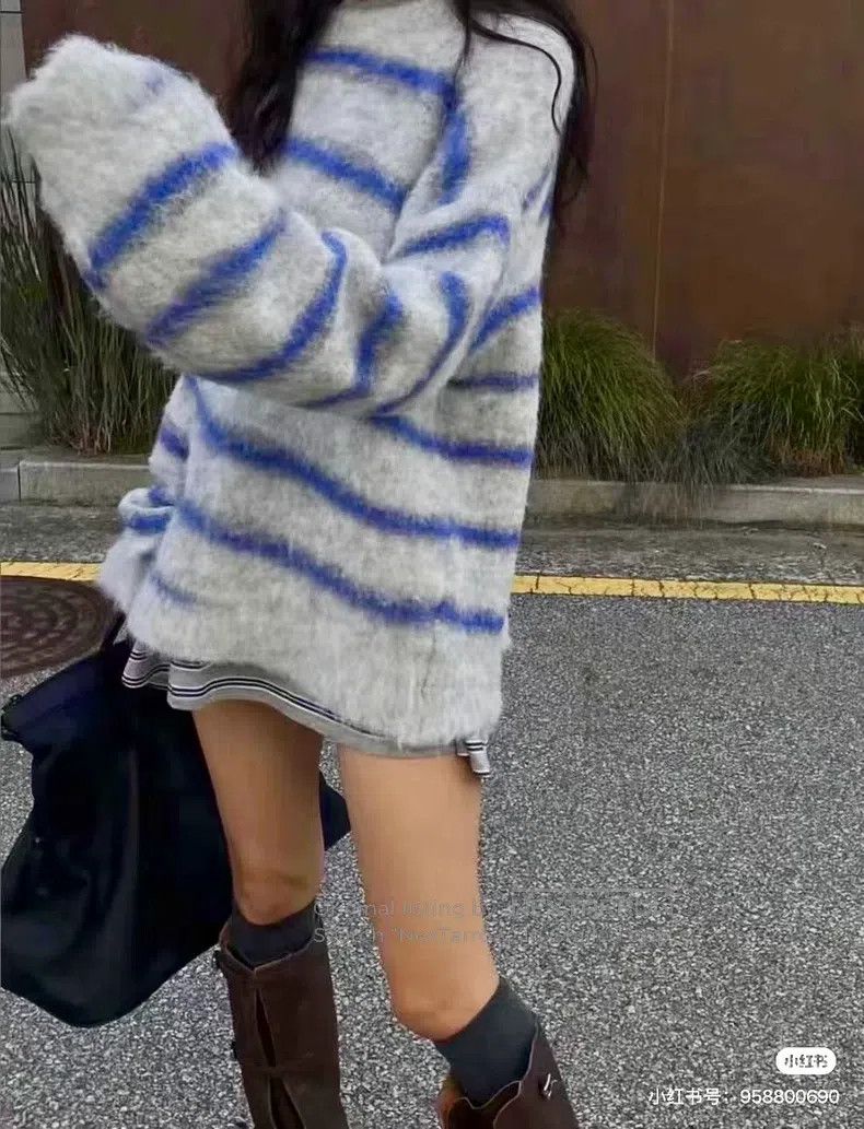 Acne Studios Acne Studios Mohair Striped Sweater, Oversize Fit Size US S / EU 44-46 / 1 - 1 Thumbnail