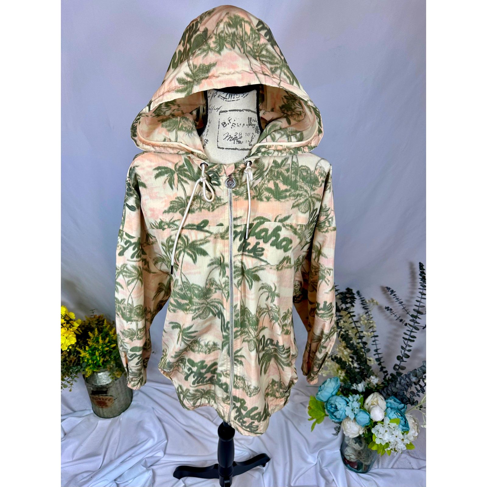 Maje Maje Palm Tree Print Jacket with hood Size 40 (L) Size L / US 10 / IT 46 - 11 Thumbnail