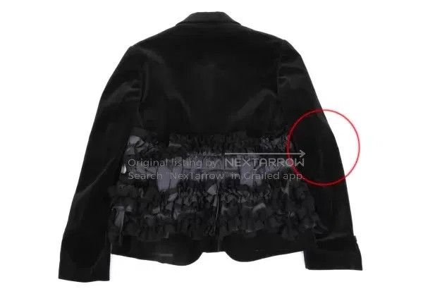 Comme des Garcons Comme des Garcons Black vintage lace velvet blazer top Size XS / US 0-2 / IT 36-38 - 3 Thumbnail