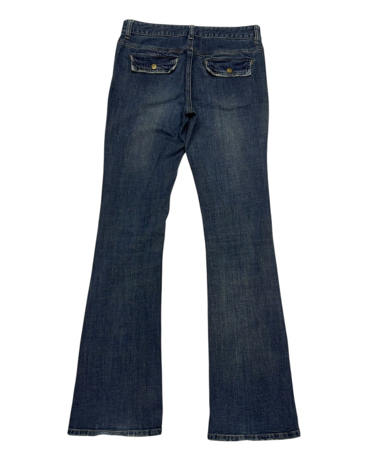 Japanese Brand Flare Jeans No Brand Bootcut Bush Jeans Distressed Denim Size 29" - 8 Thumbnail