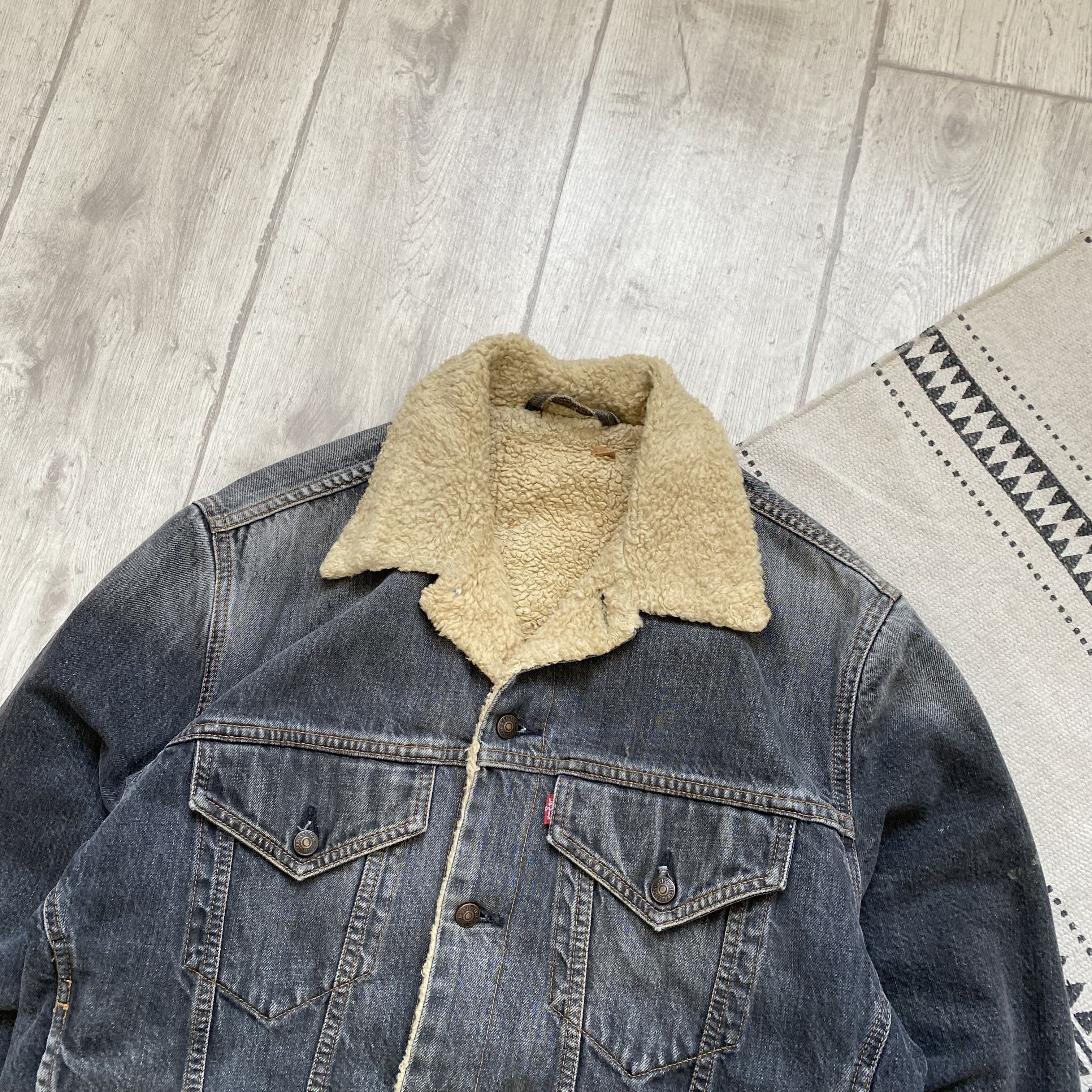 Levi's Vintage Clothing 🕷️ Vintage 00s Faded Levis Trucker Denim Sherpa jacket Y2K Size US M / EU 48-50 / 2 - 2 Thumbnail