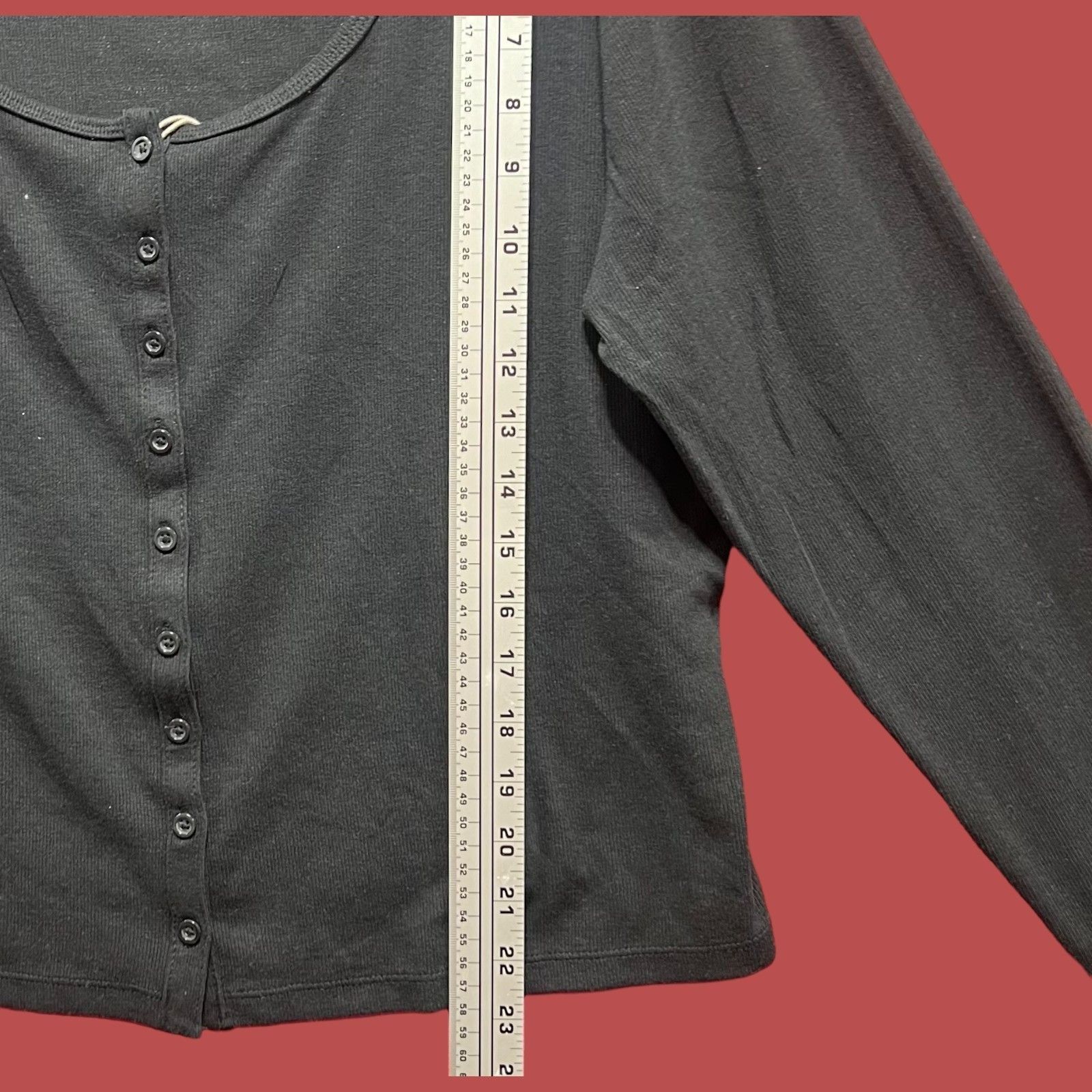 Other A New Day - Women's Botton Front Cardigan Sweater - Black - Size XXL / US 16-18 / IT 52-54 - 6 Thumbnail