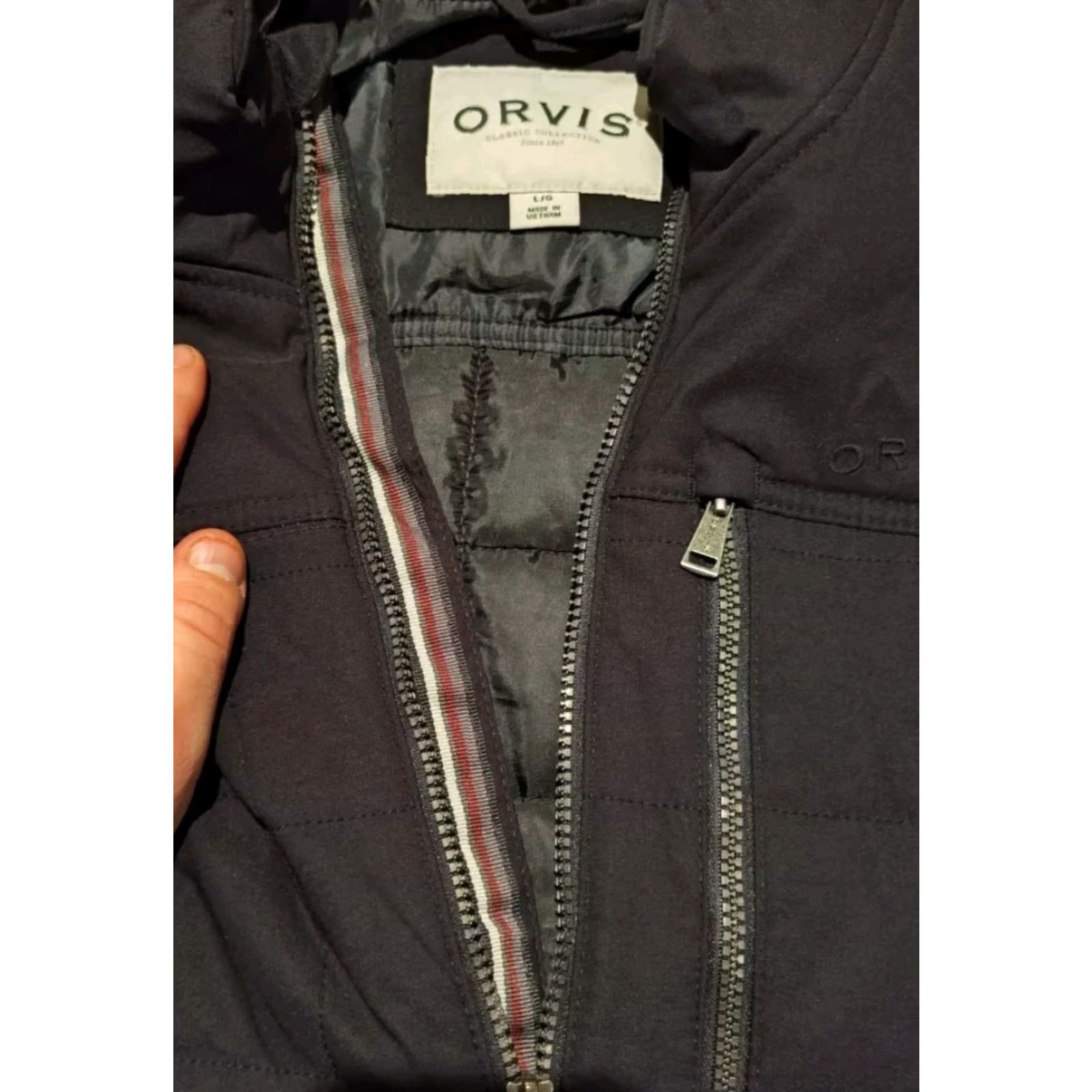 Orvis Orvis Quilted Vest Jacket Zip Up Front 1174138 Black Men’s Size Large EUC Size US L / EU 52-54 / 3 - 7 Thumbnail