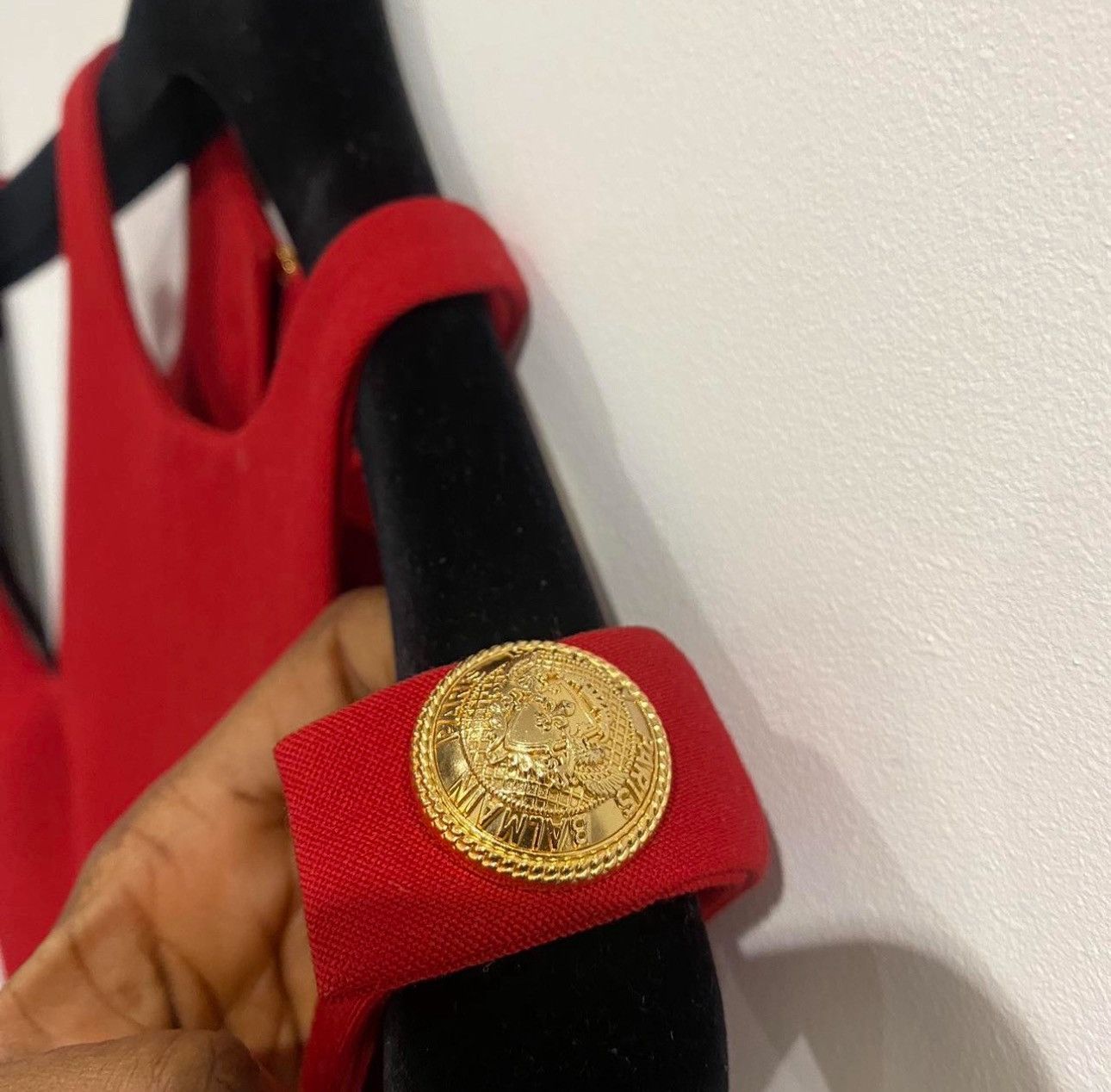 Balmain Authentic Red Balmain dress With Bag and Hanger #Luxury Size XS / US 0-2 / IT 36-38 - 7 Thumbnail