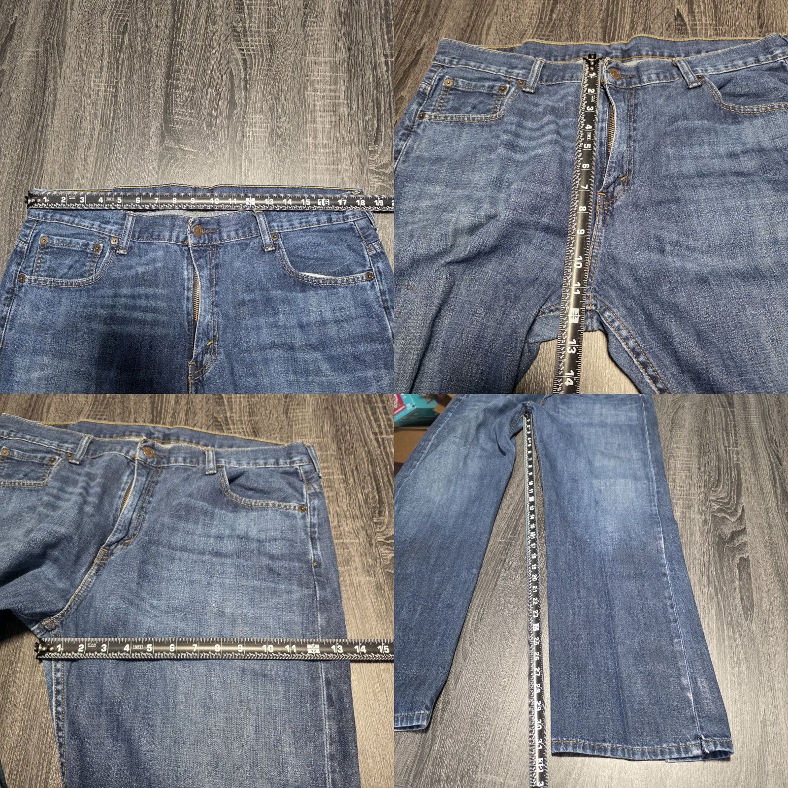 Levi's VINTAGE Levi's 569 Jeans Baggy Distressed Blue 36x32 Men Grunge Skater Wide-Leg Fade 90s Size US 36 / EU 52 - 8 Thumbnail